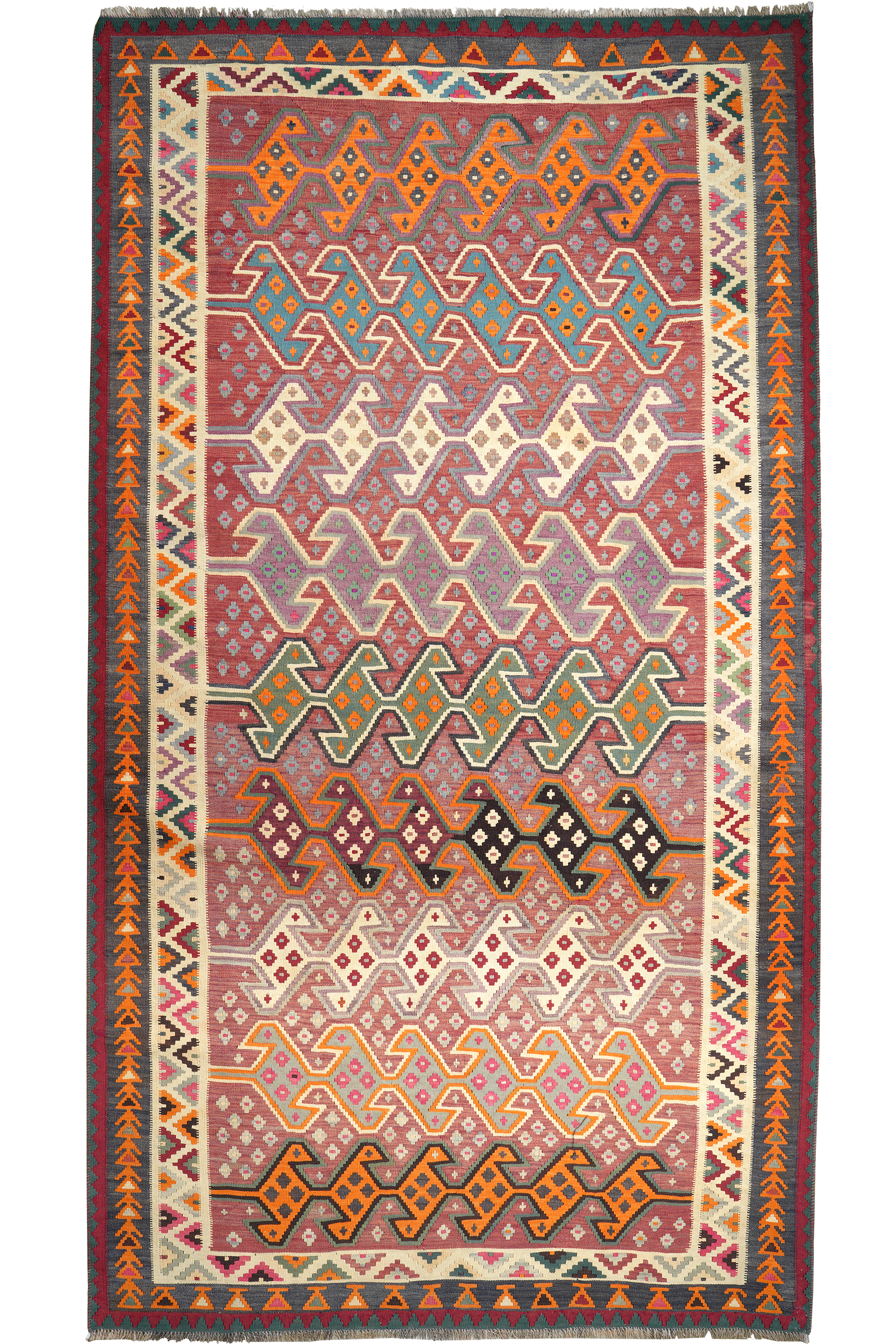 Kilim Gashgai Teppich Mehrfarbig