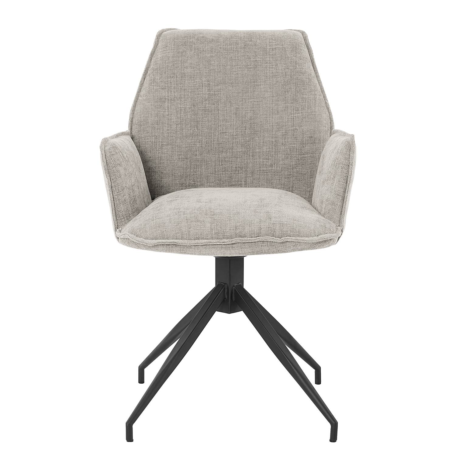 Swivel Armchair Duber Textured Fabric Light Grey