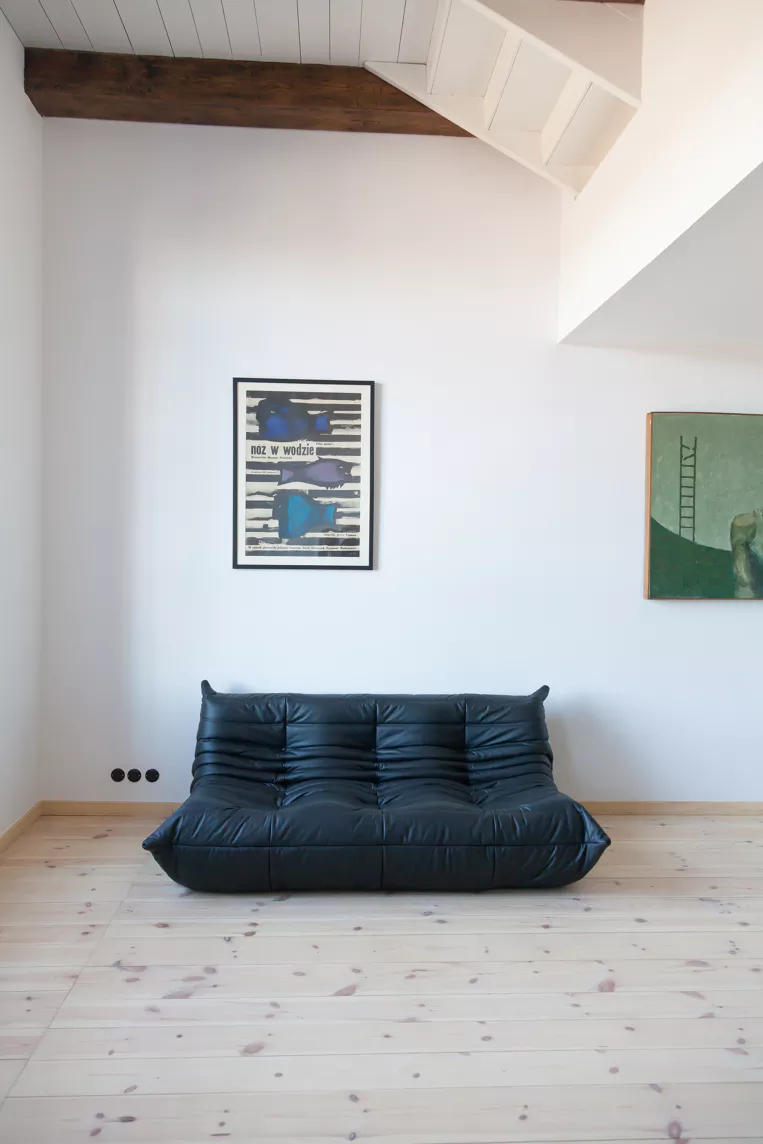 Togo Lounge Set 5-pc. Madras Leather Black