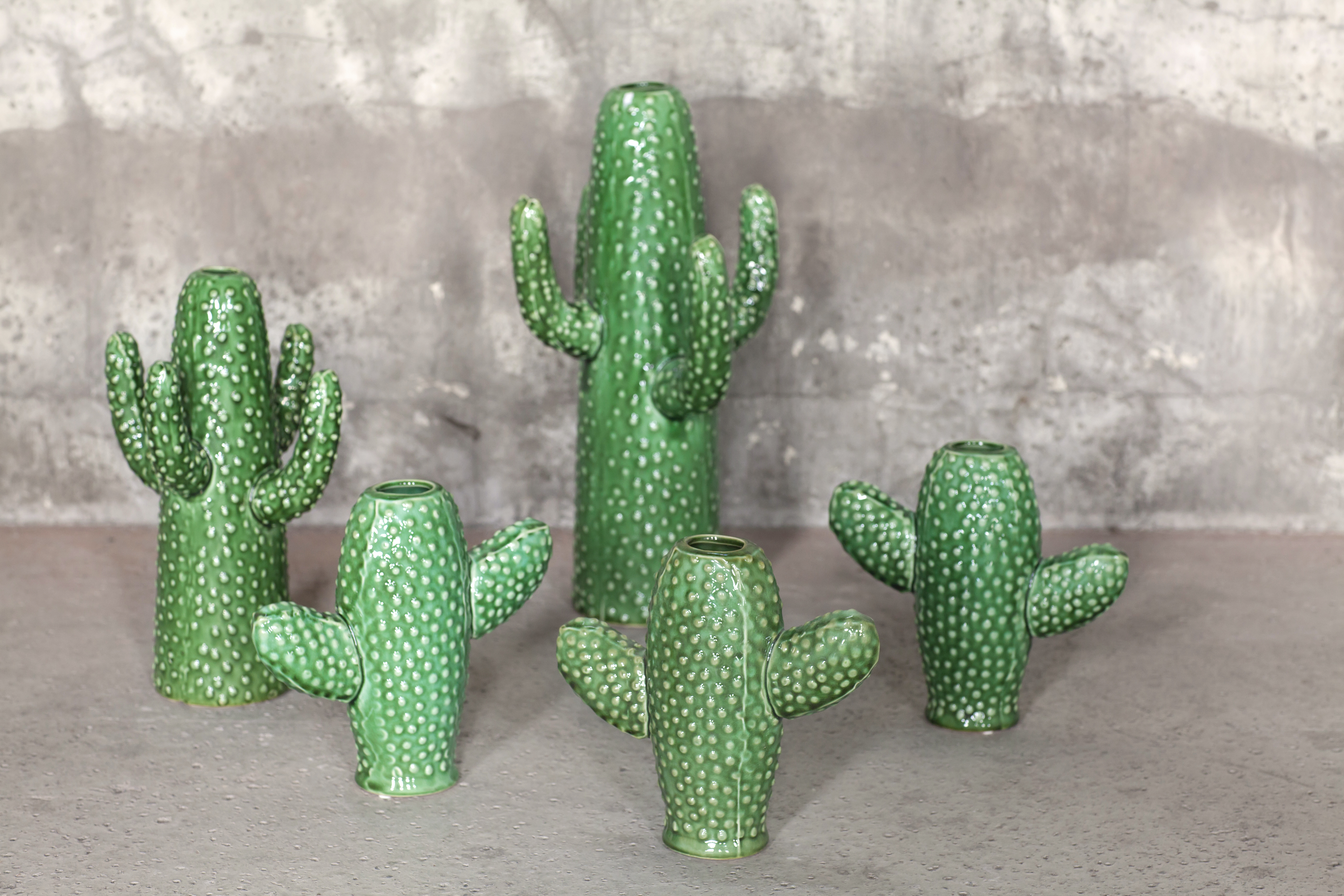 Kaktus Vase Grün 60 cm hoch