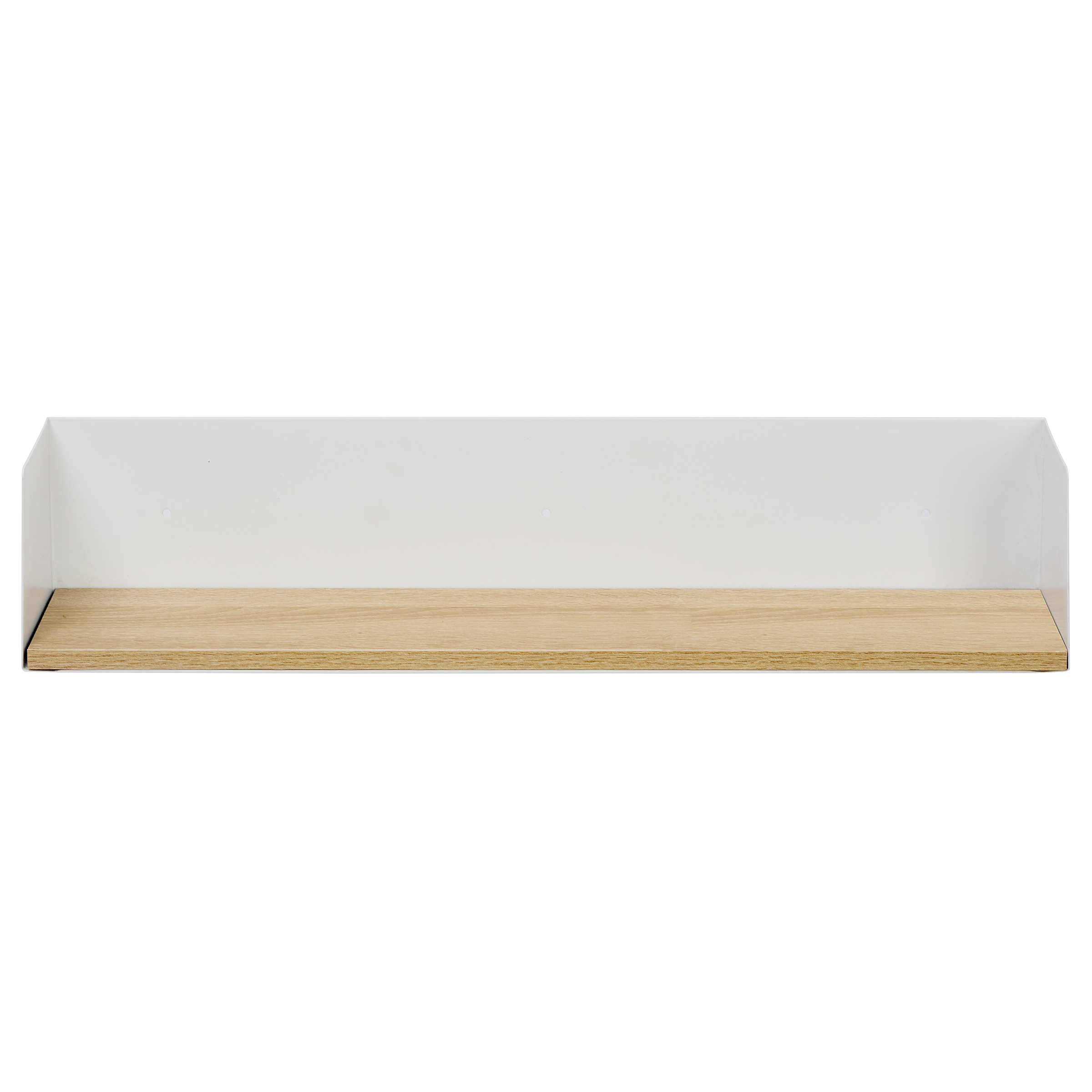 Beikou Wall Shelf Type A Real Wood Veneer Fir White 60x12cm