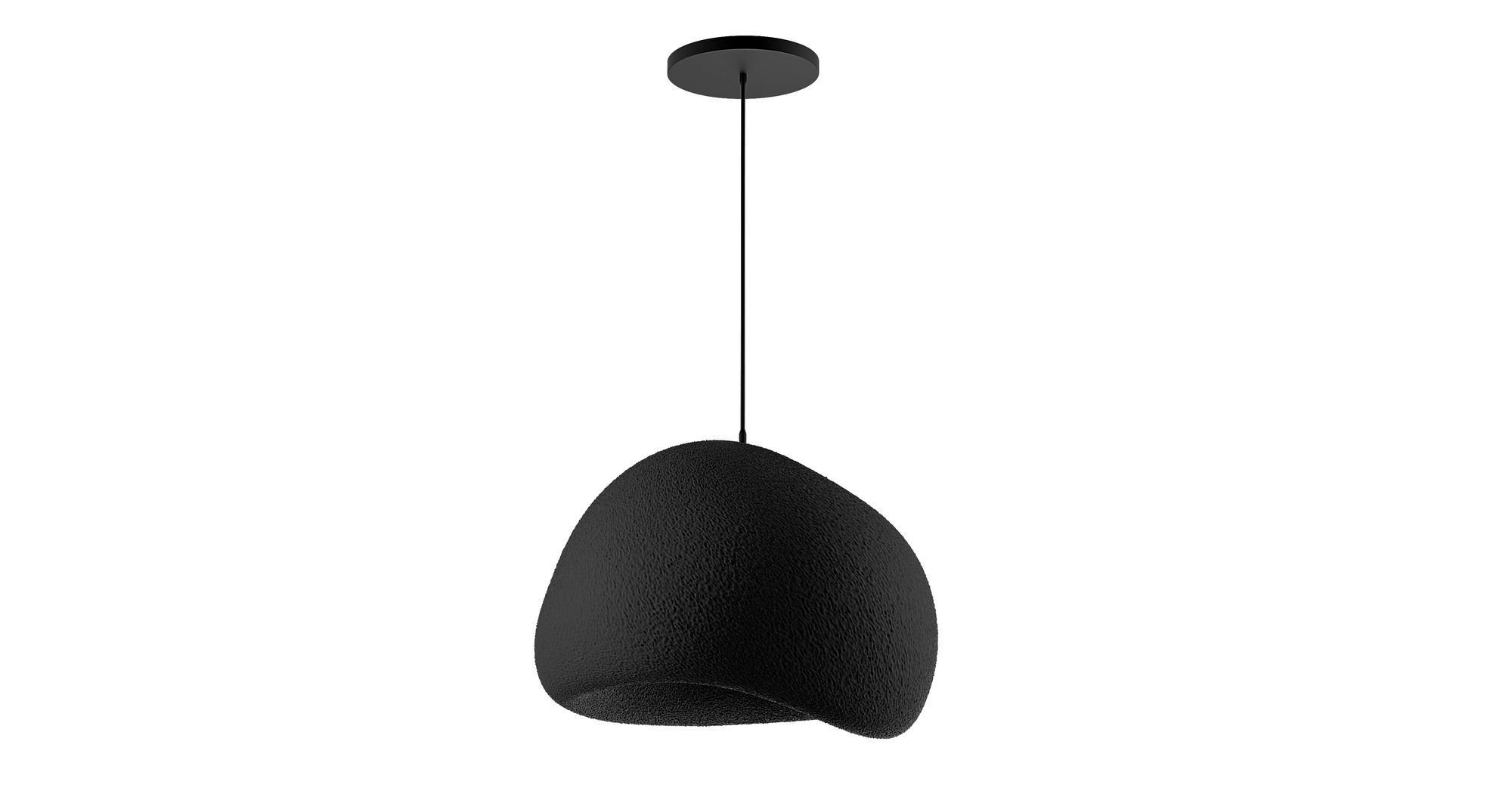 1-Flammig Wabi Sabi Kurai Pendelleuchte Schwarz