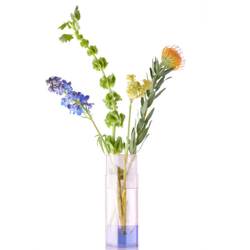 Bouquet Vase Glass Pink