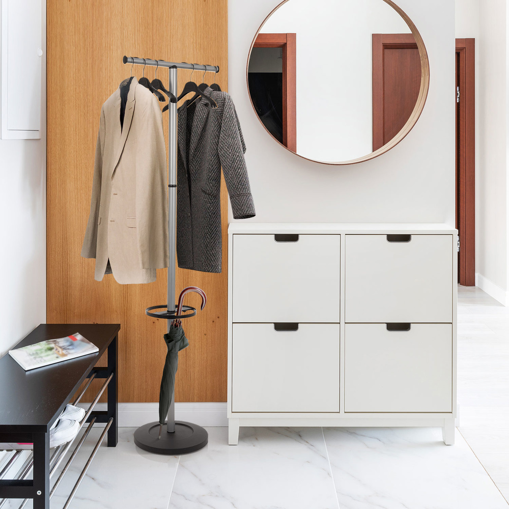 SPACE I Coat rack metal silver