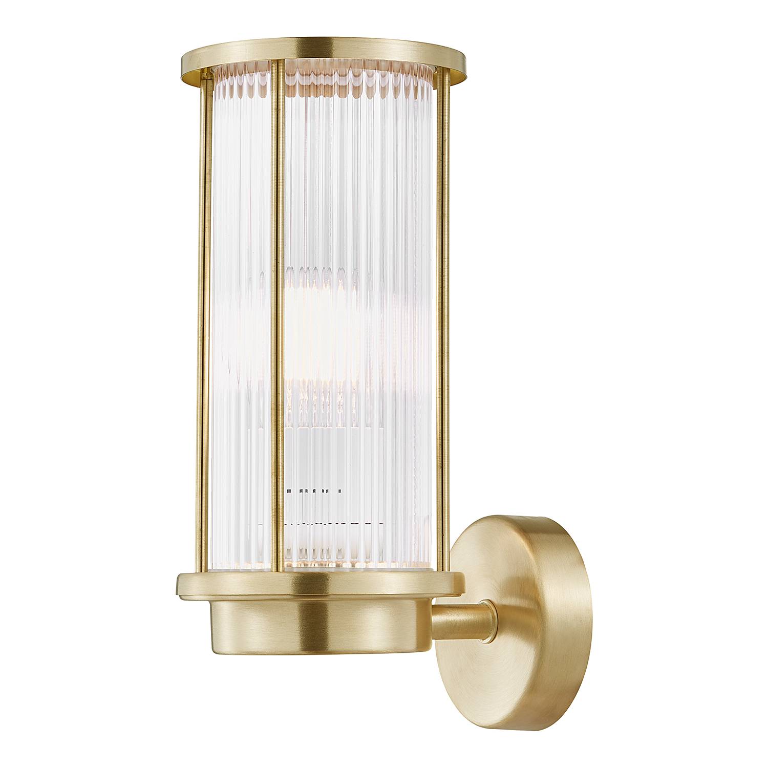 1-Flammig Wandleuchte Linton Messing PVC