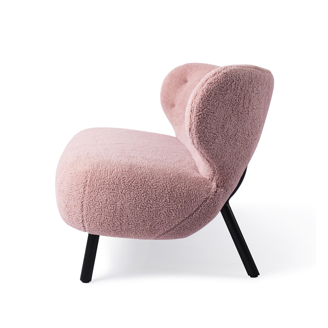 Kita Sofa 2-Sitzer Teddystoff Rosé