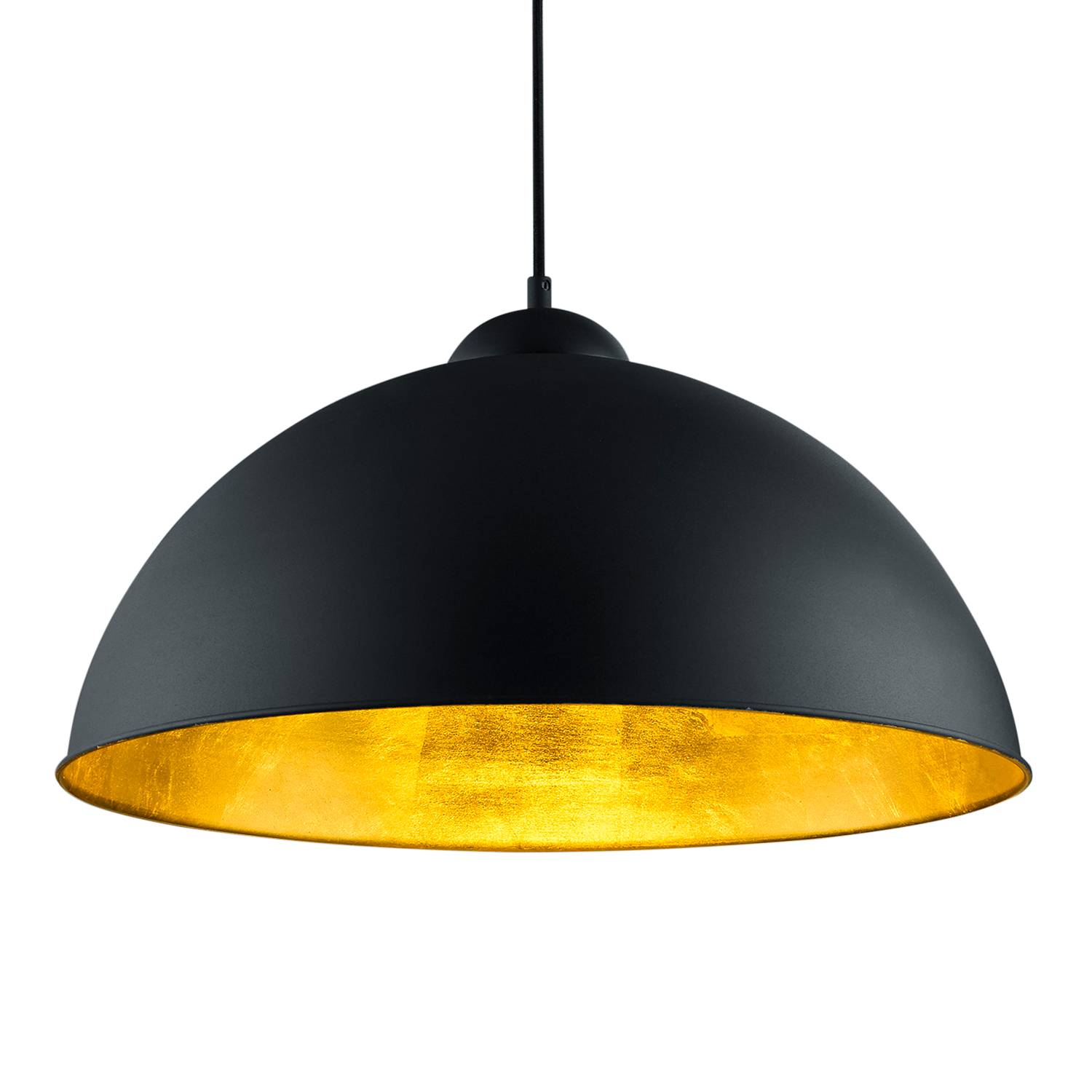 Pendelleuchte Romino II Metall Schwarz Gold