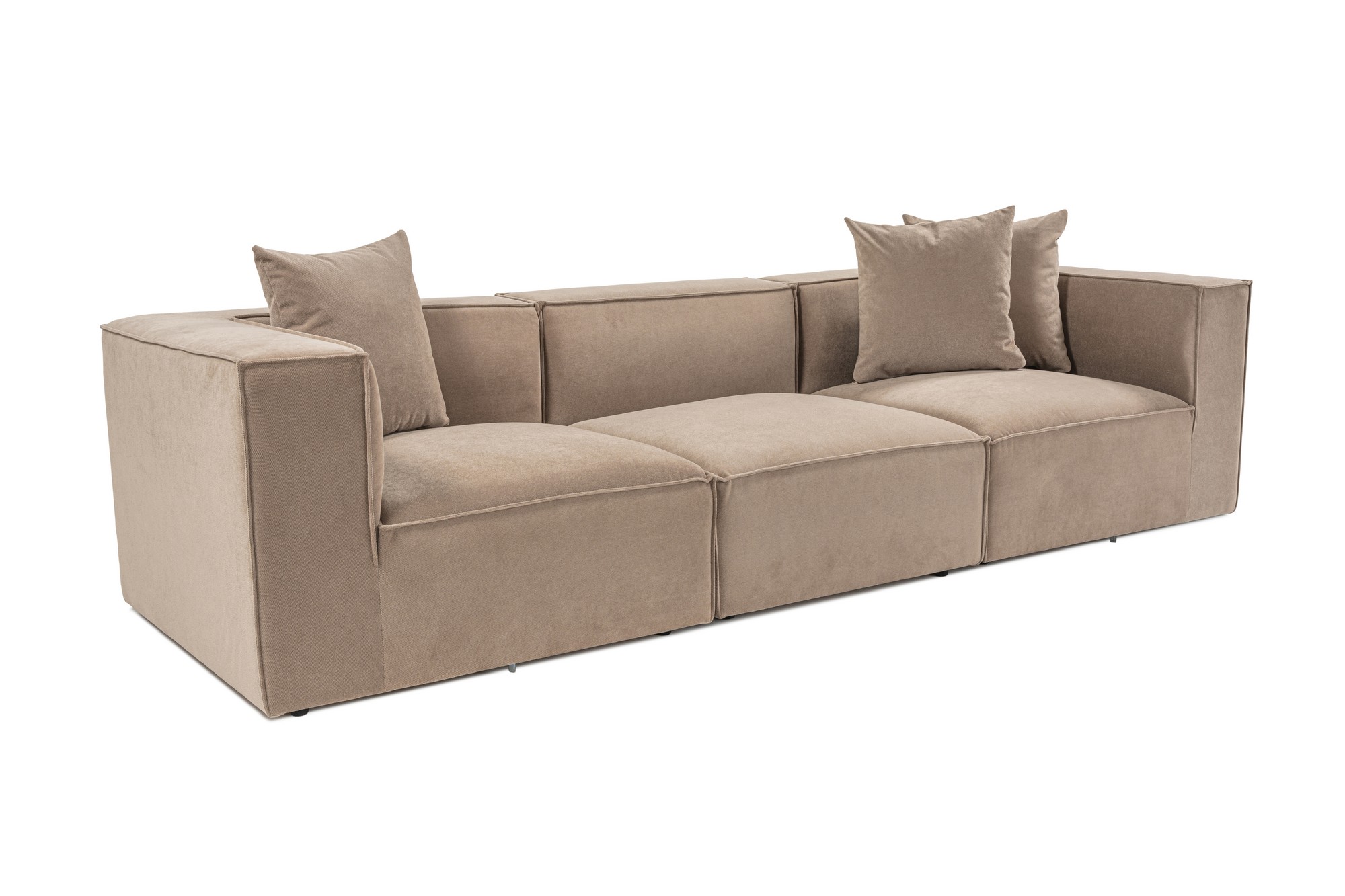 Sofa 3-Sitzer Leinen Cappuchino