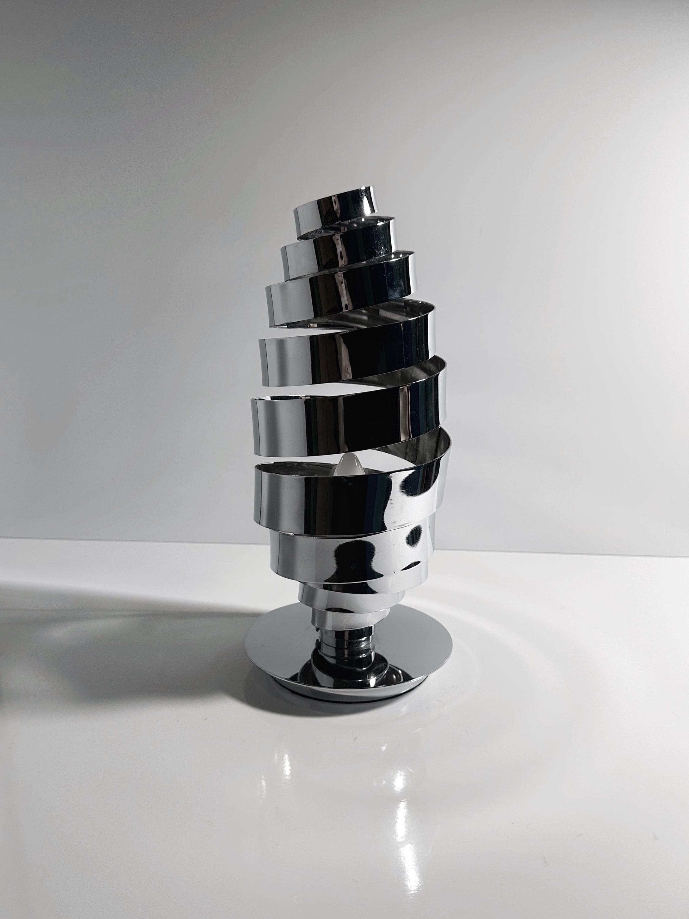 Vintage Space Age Tischlampe Chrom 1960er Jahre