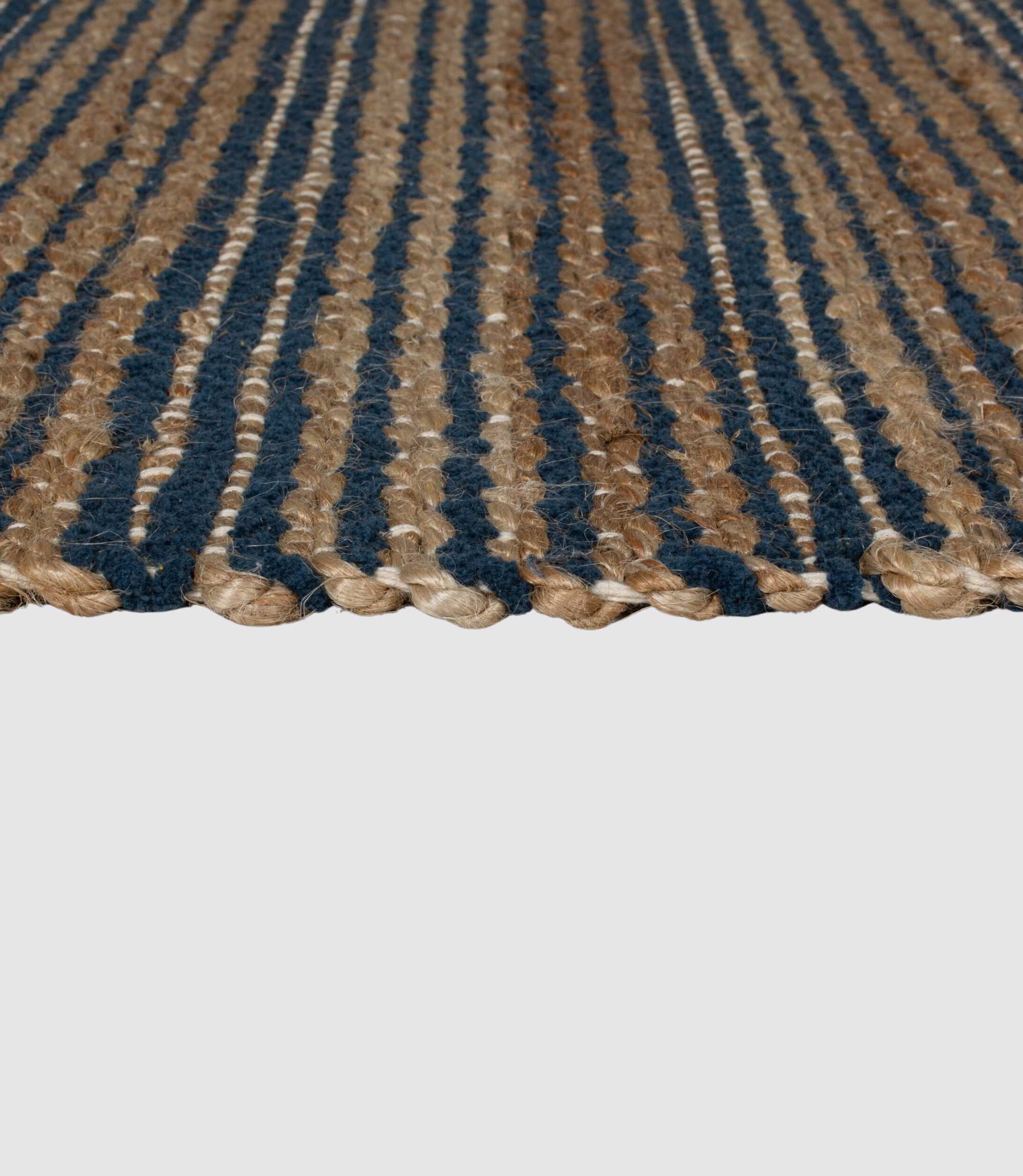 Jute-Chenille-Teppich Equinox Handgewebt Navy 160x230