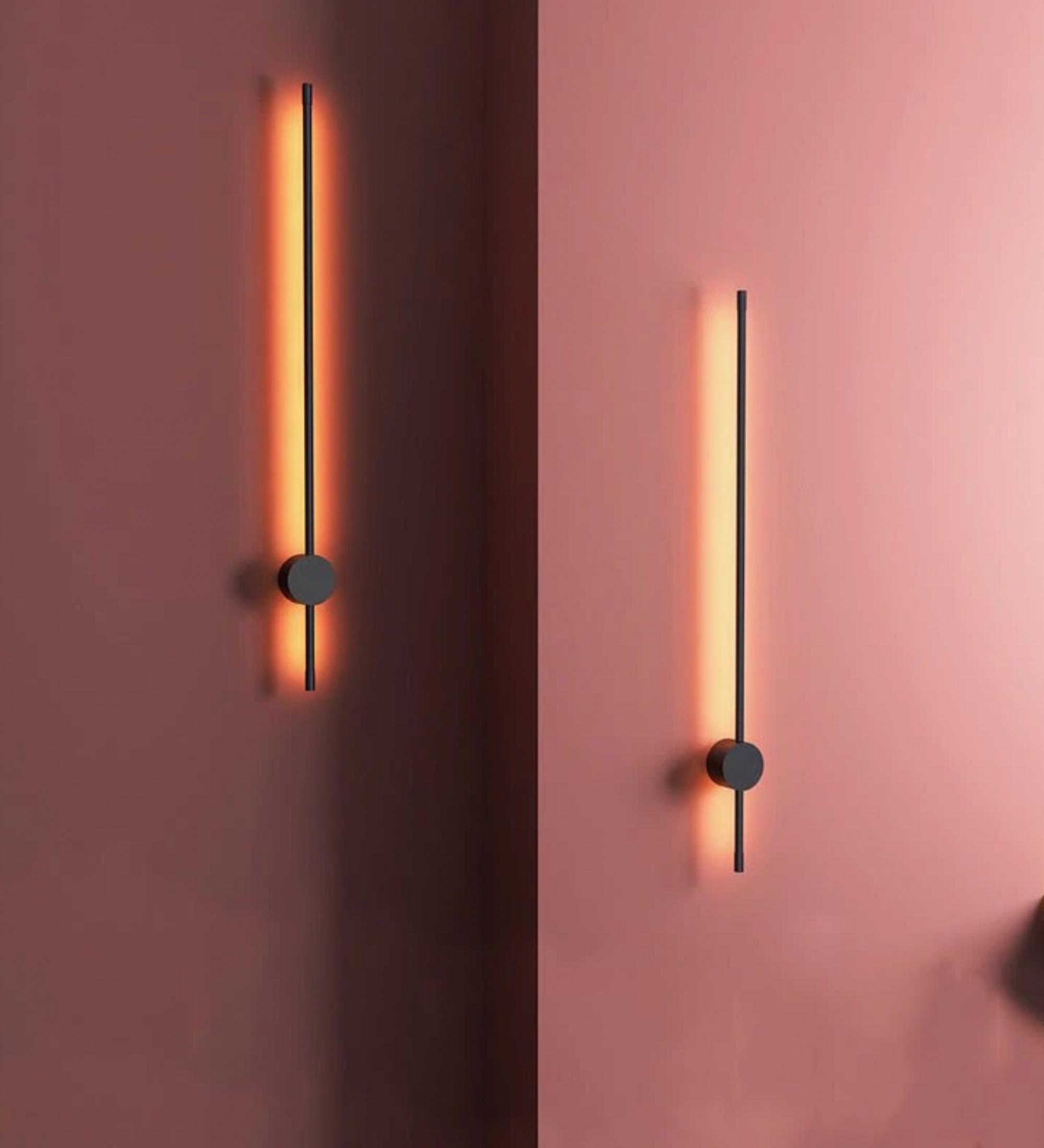 2x Minimalistische Perseis LED Wandleuchte Classic Schwarz