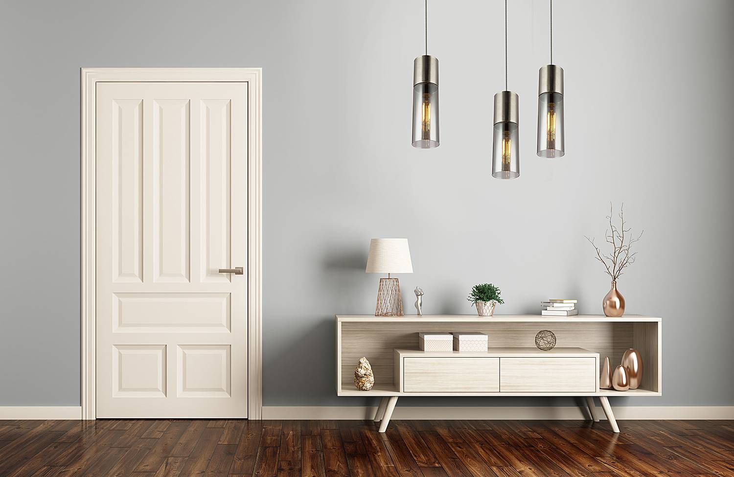 Annika Type C Pendant Lamp Colored Glass Iron 1-light