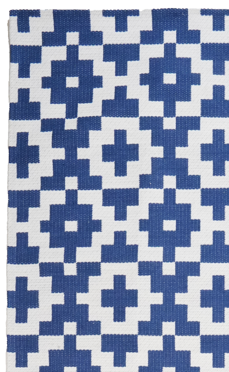 Outdoor Teppisch Dhurrie Chloe 120x170 Blau