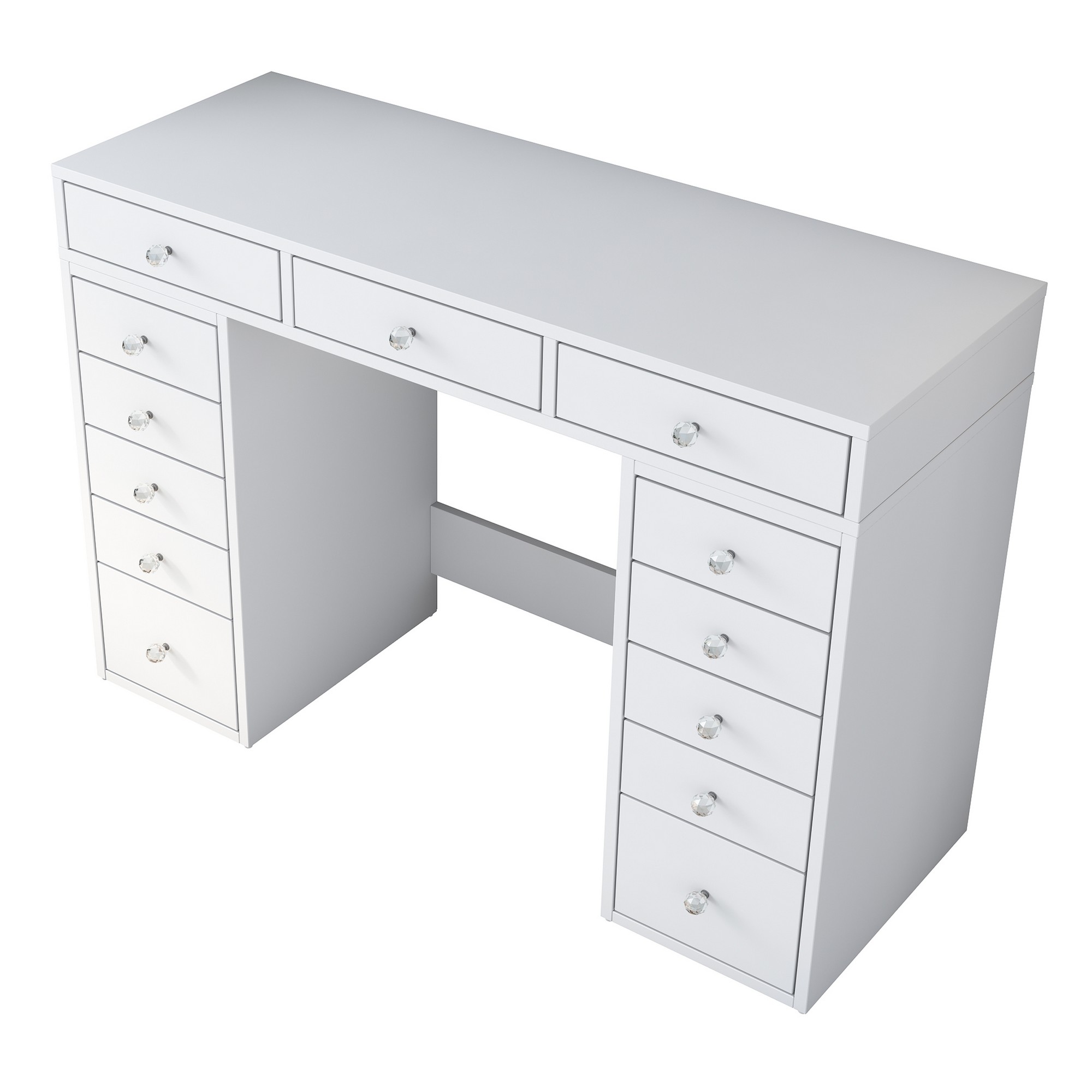 Dressing table with drawers White
