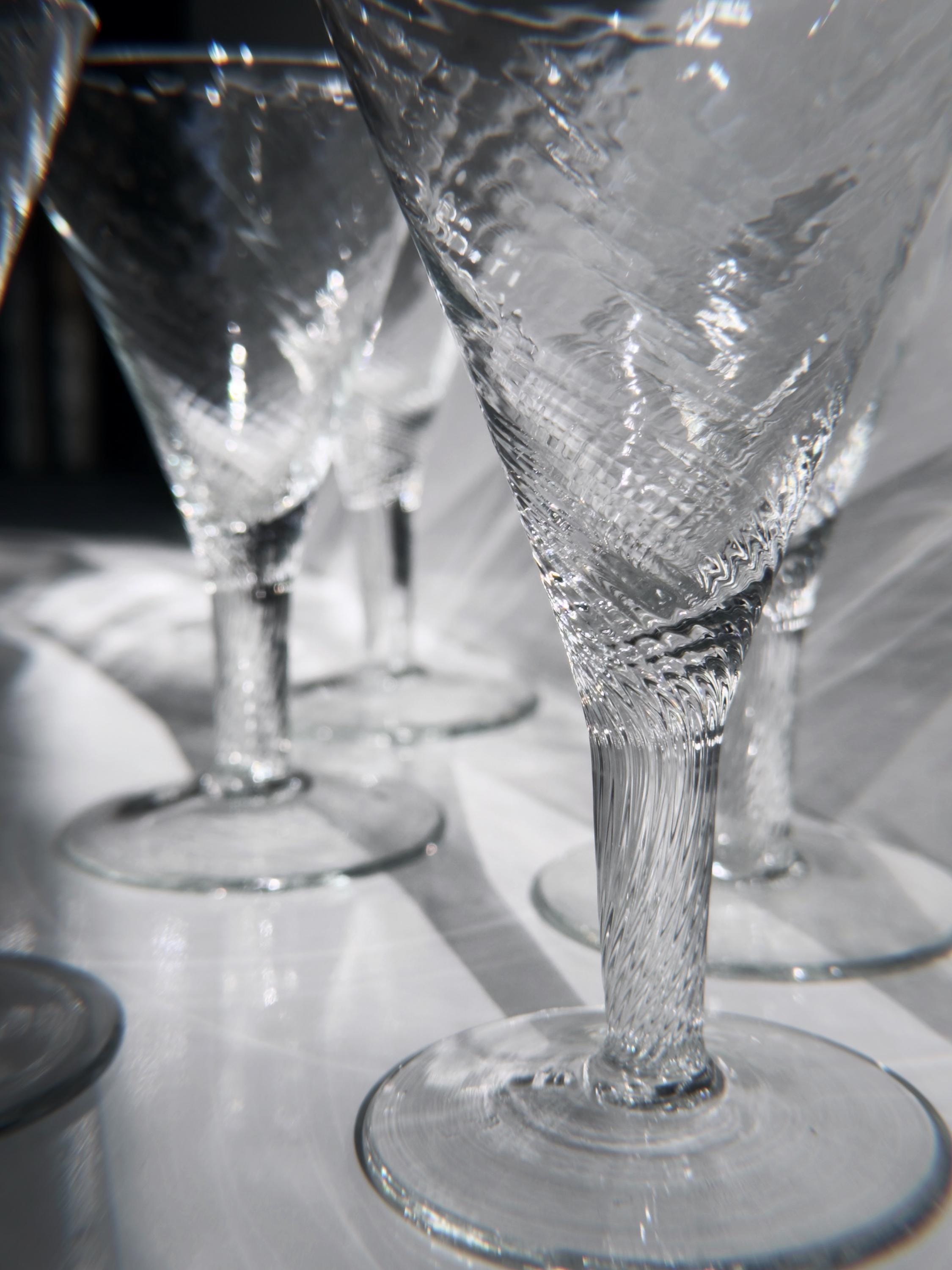 Decanter set Crystal Transparent 1980s