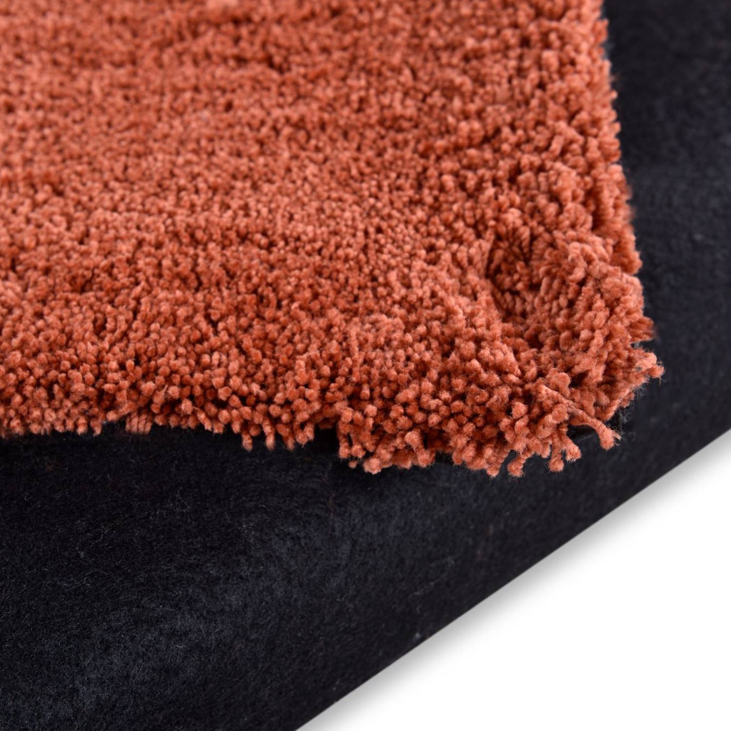 Hochflorteppich Cozy Uni Rostbraun