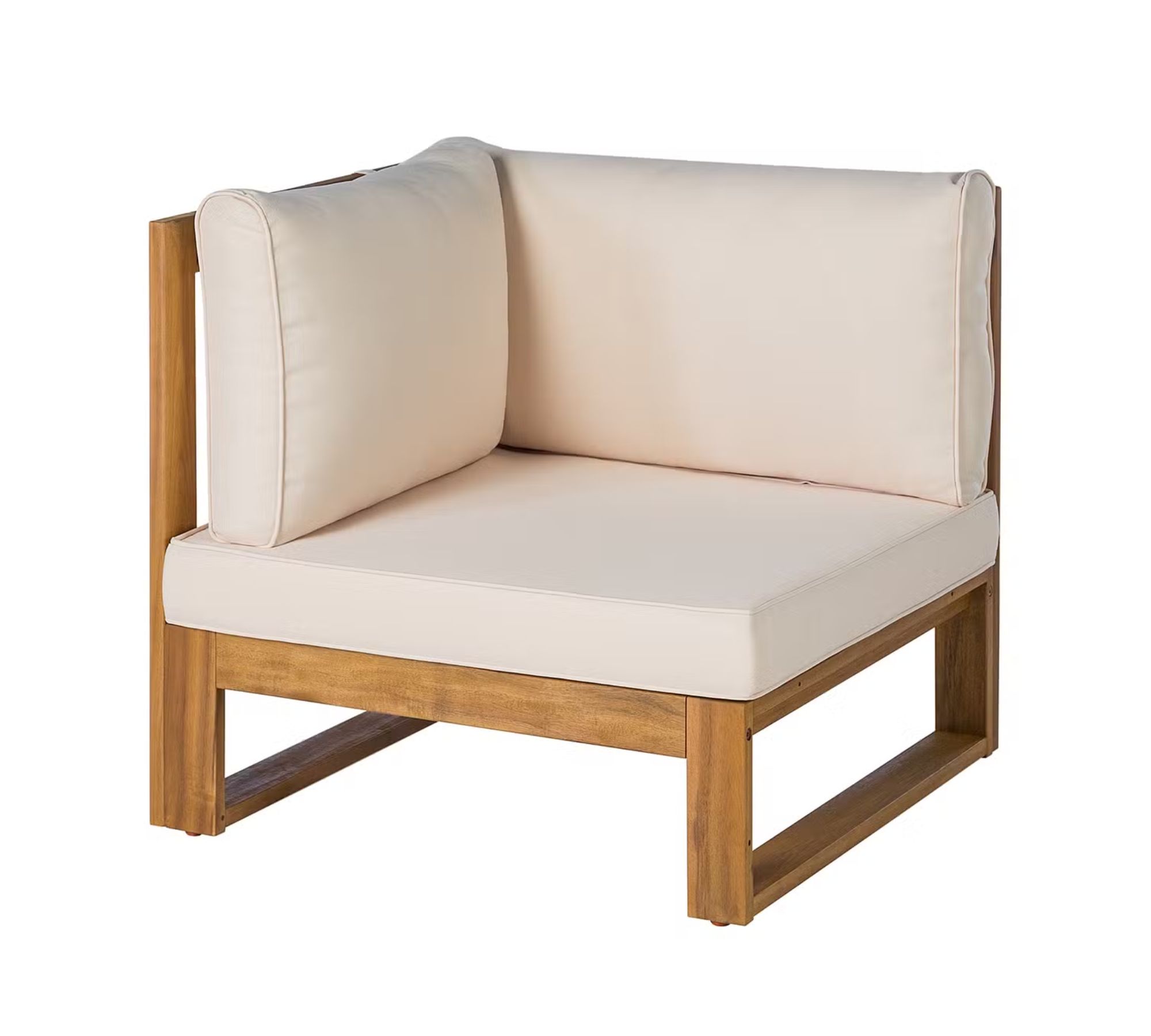 Mavre Loungeecke Akazienholz Textil Beige