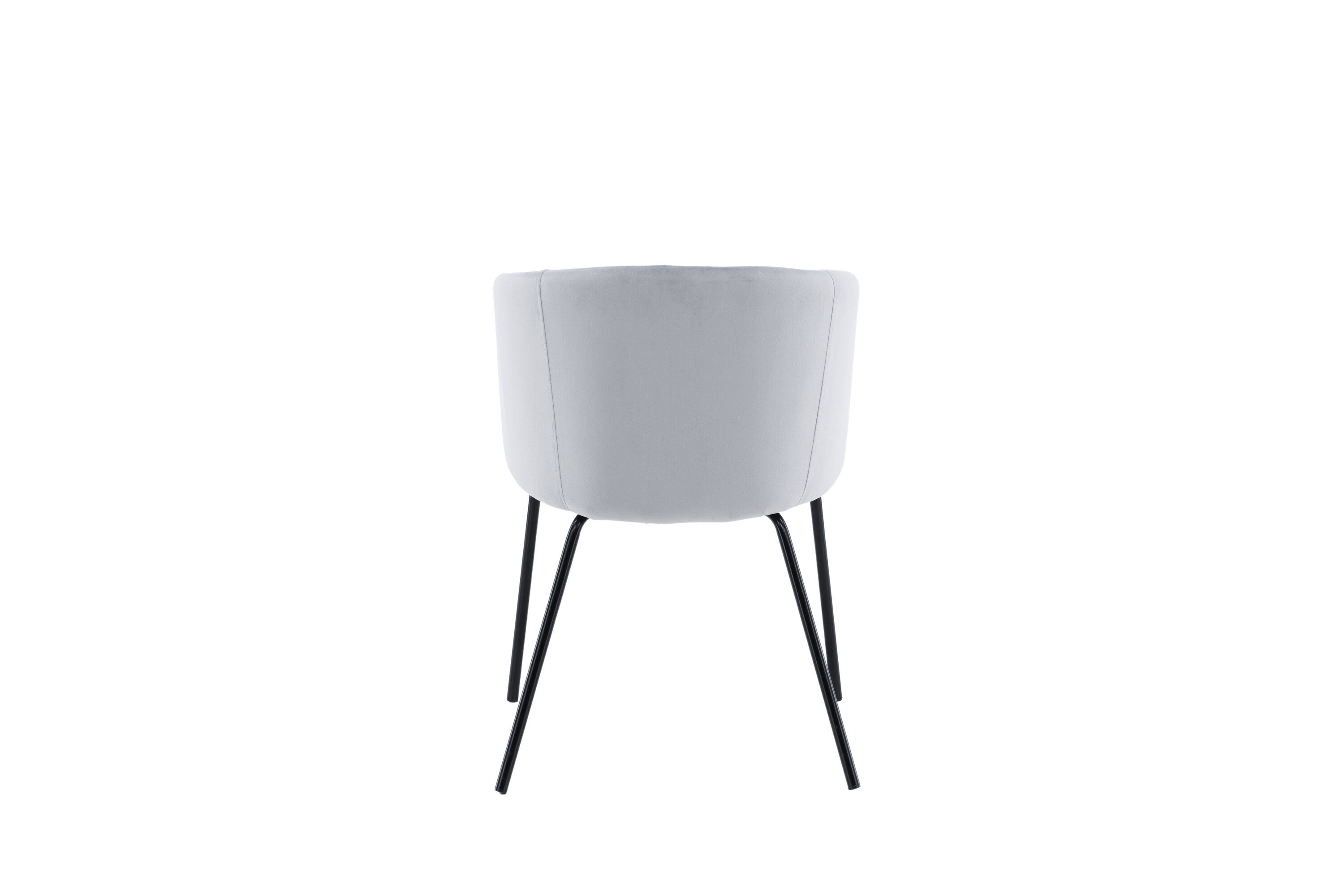 Berit Armlehnstuhl Samt Hellgrau Schwarz