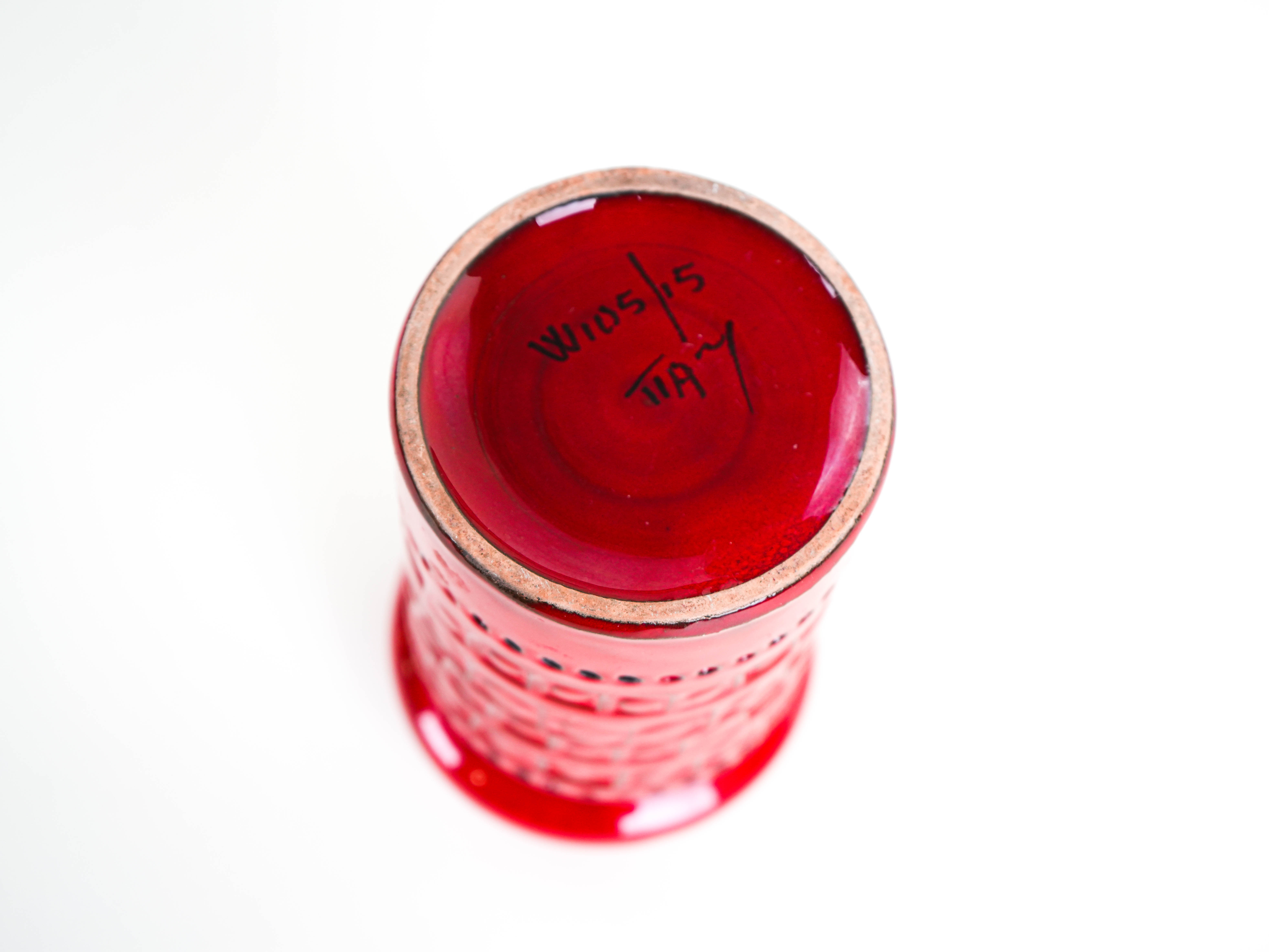 Ceramic vase 1960s Red