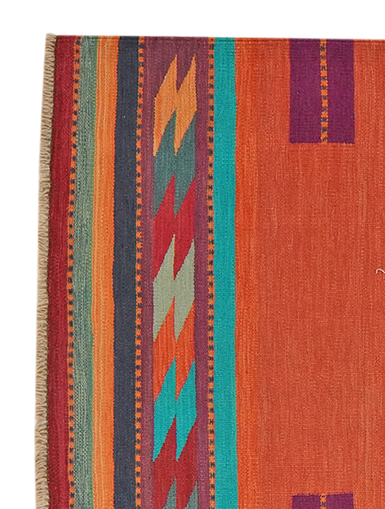 Kilim Gashgai Tappeto Arancione