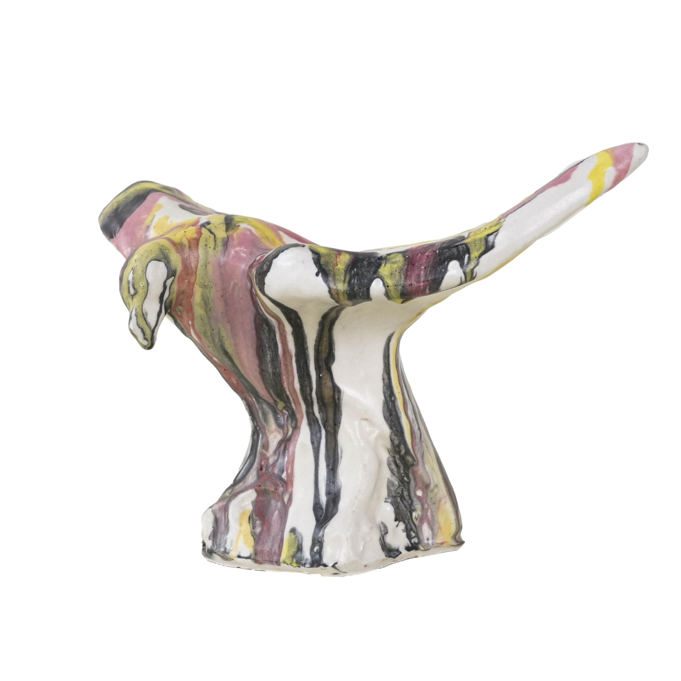 Ceramic bird sculpture Multi-colored 1970s