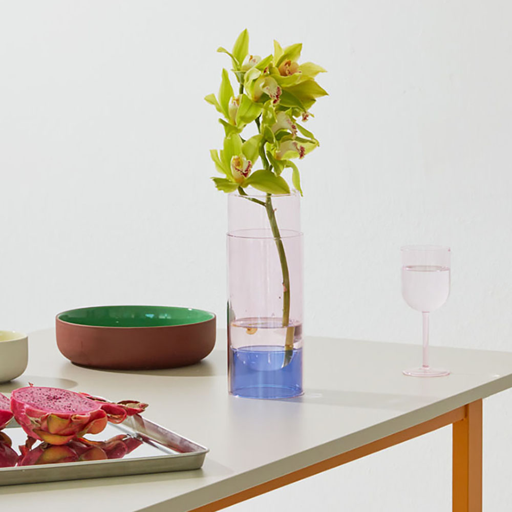 Bouquet Vase Glas Rosa