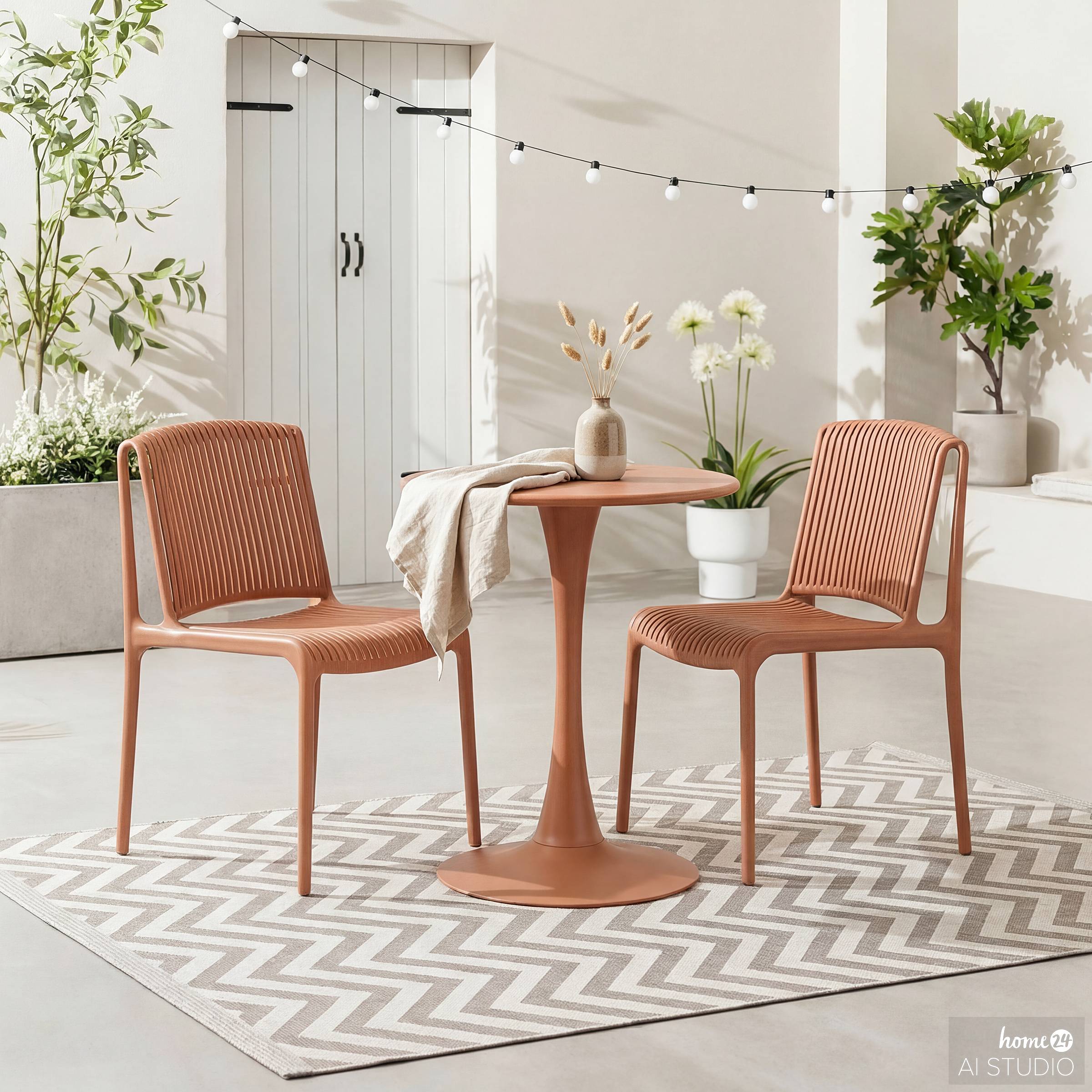 Gartentisch Vireo Stahl Terracotta