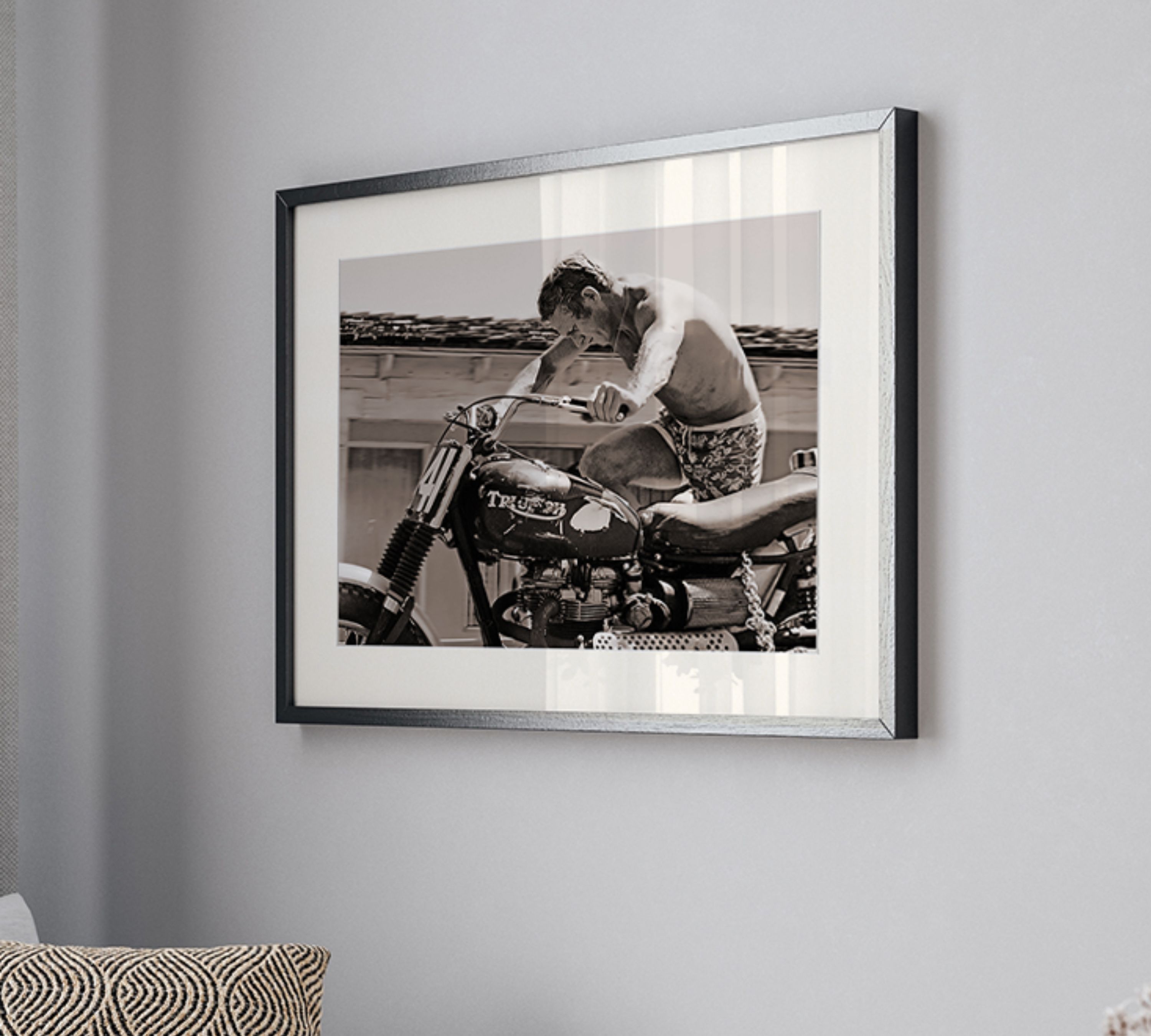 Steve McQueen Art Print with Frame Multicolor