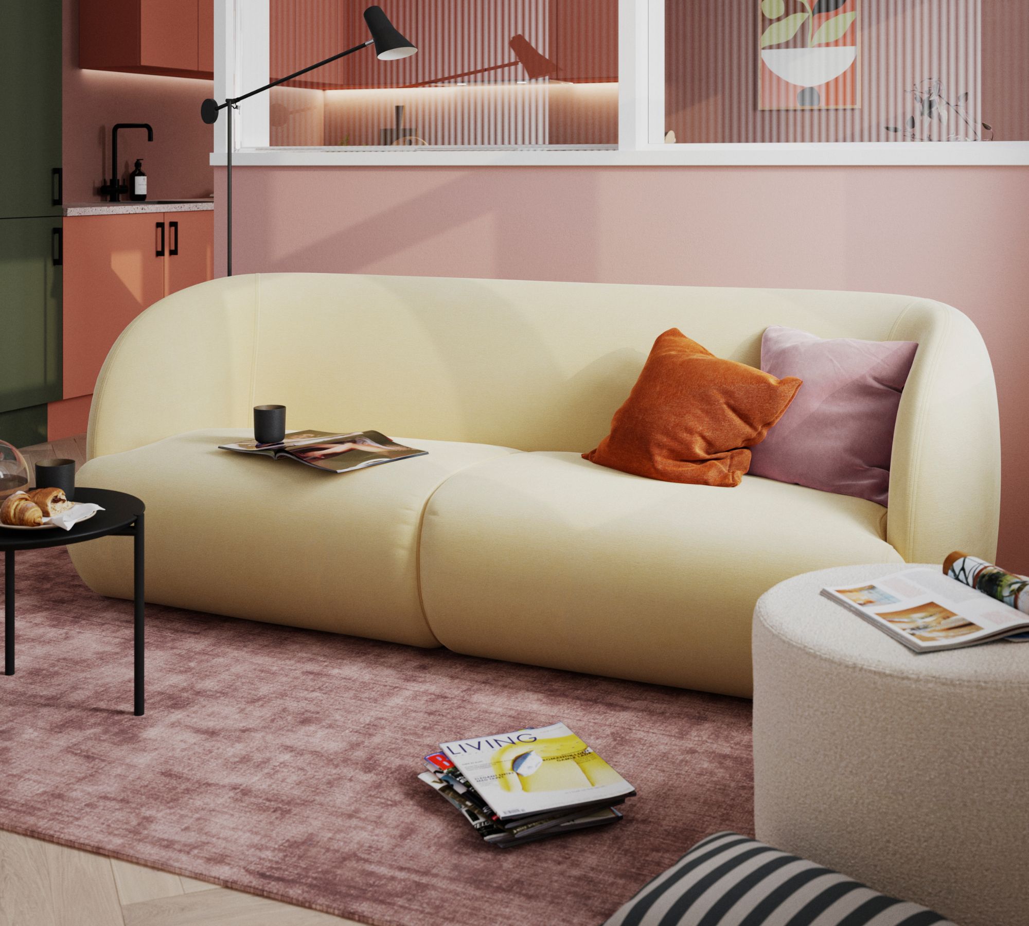 Pouf No. 8 Maya Cream