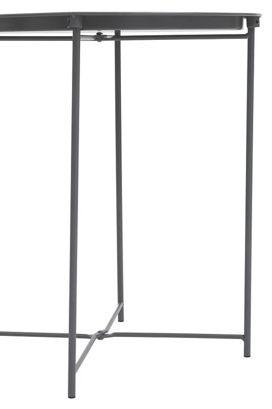 Acero Grau Metall Runder Beistelltisch
