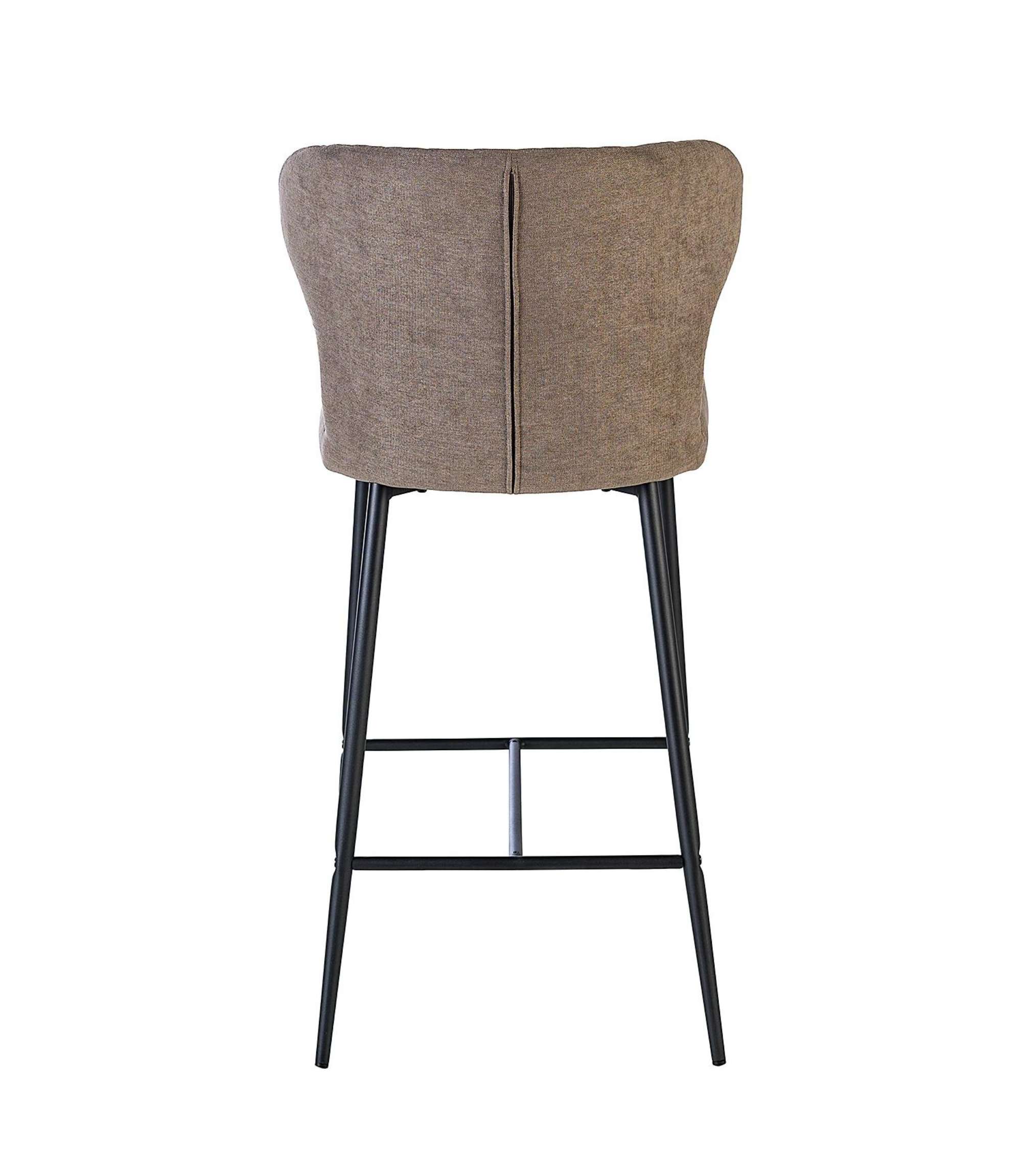 Barstuhl Textil Metall Taupe