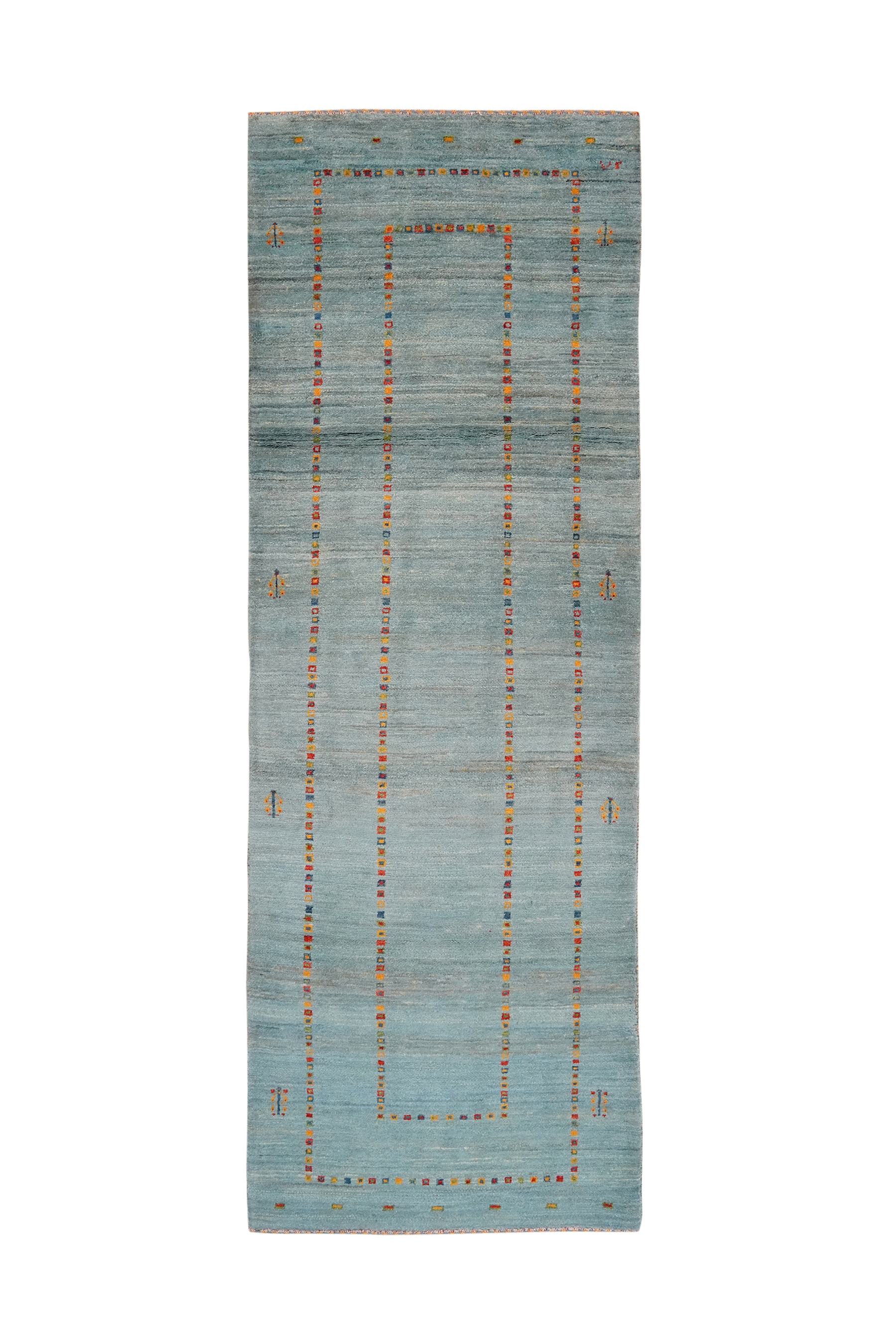 Rizbaf Gabbeh Teppich Wolle Blau