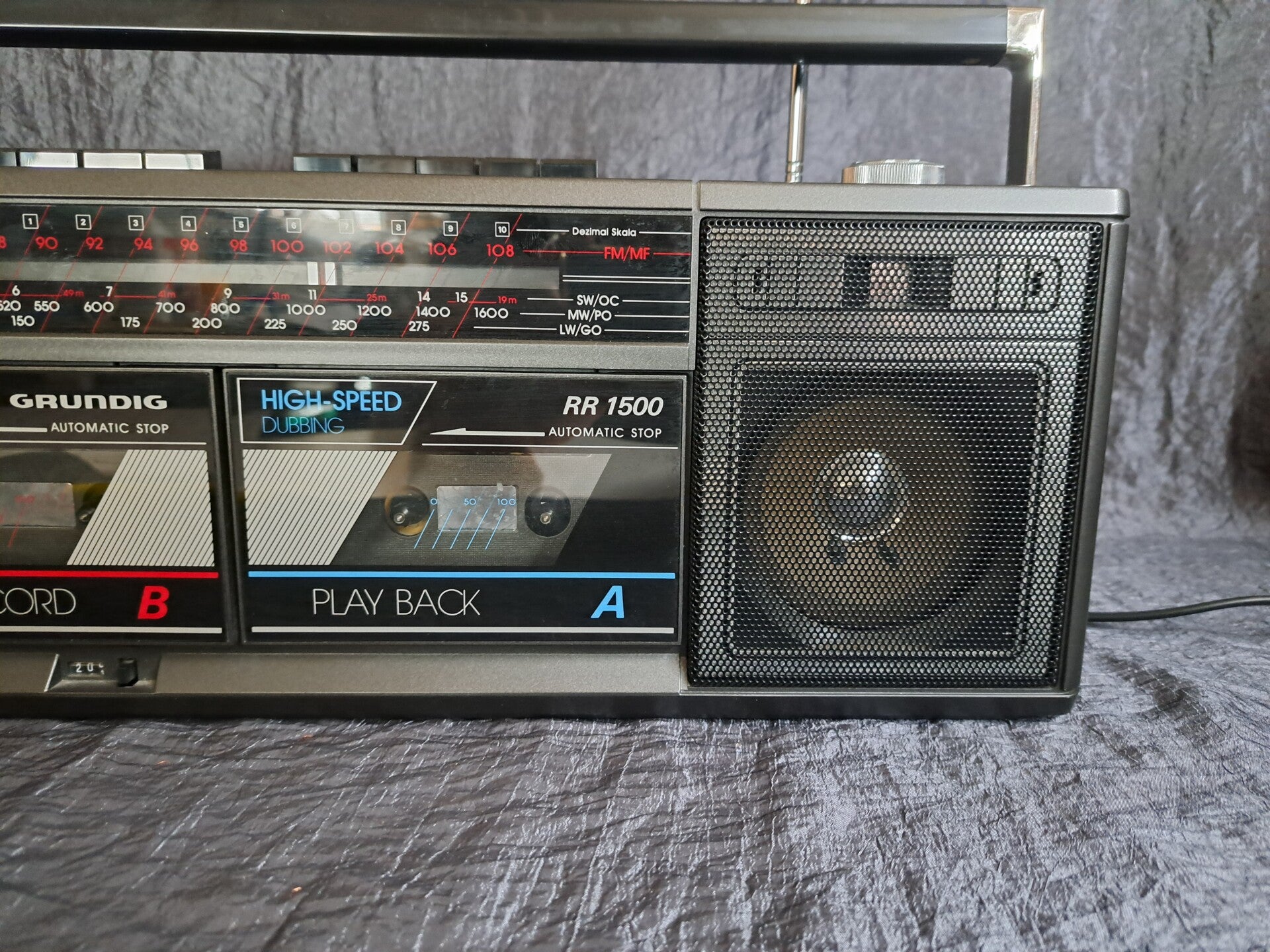 Vintage Radio Grundig Rr-1500 Schwarz