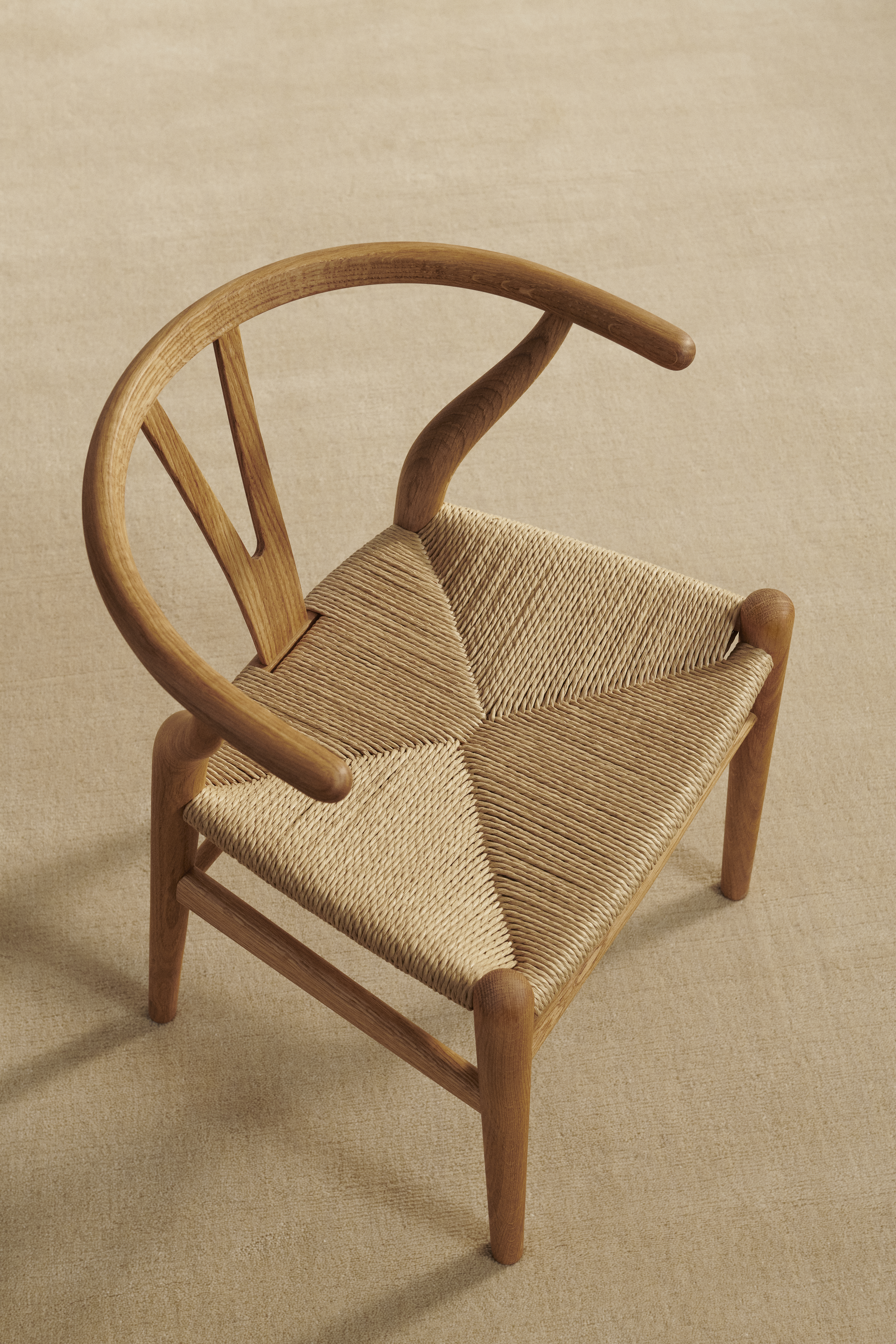 CH24 Wishbone Kinderstuhl Beige