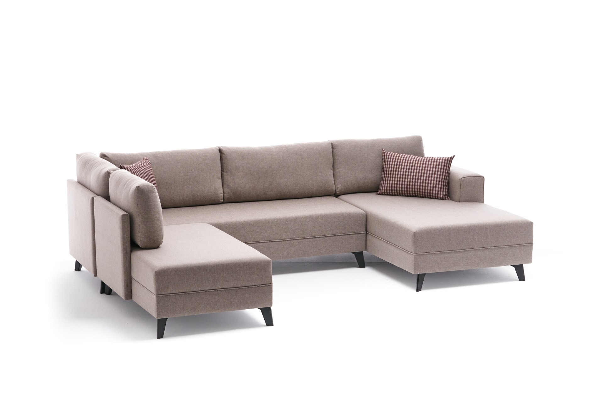 Efsun Schlafsofa 4-Sitzer Creme