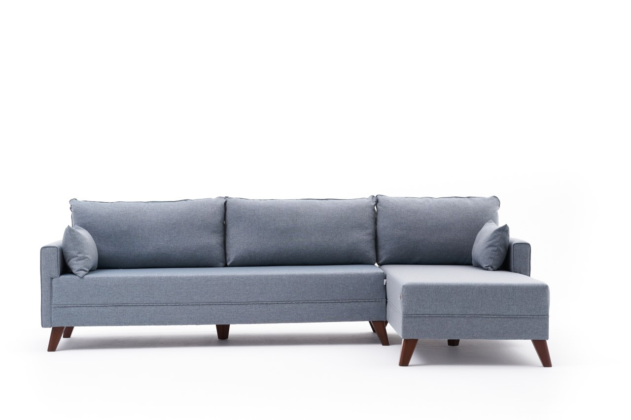 Bella Sofa Chaise Lounge Right Blue