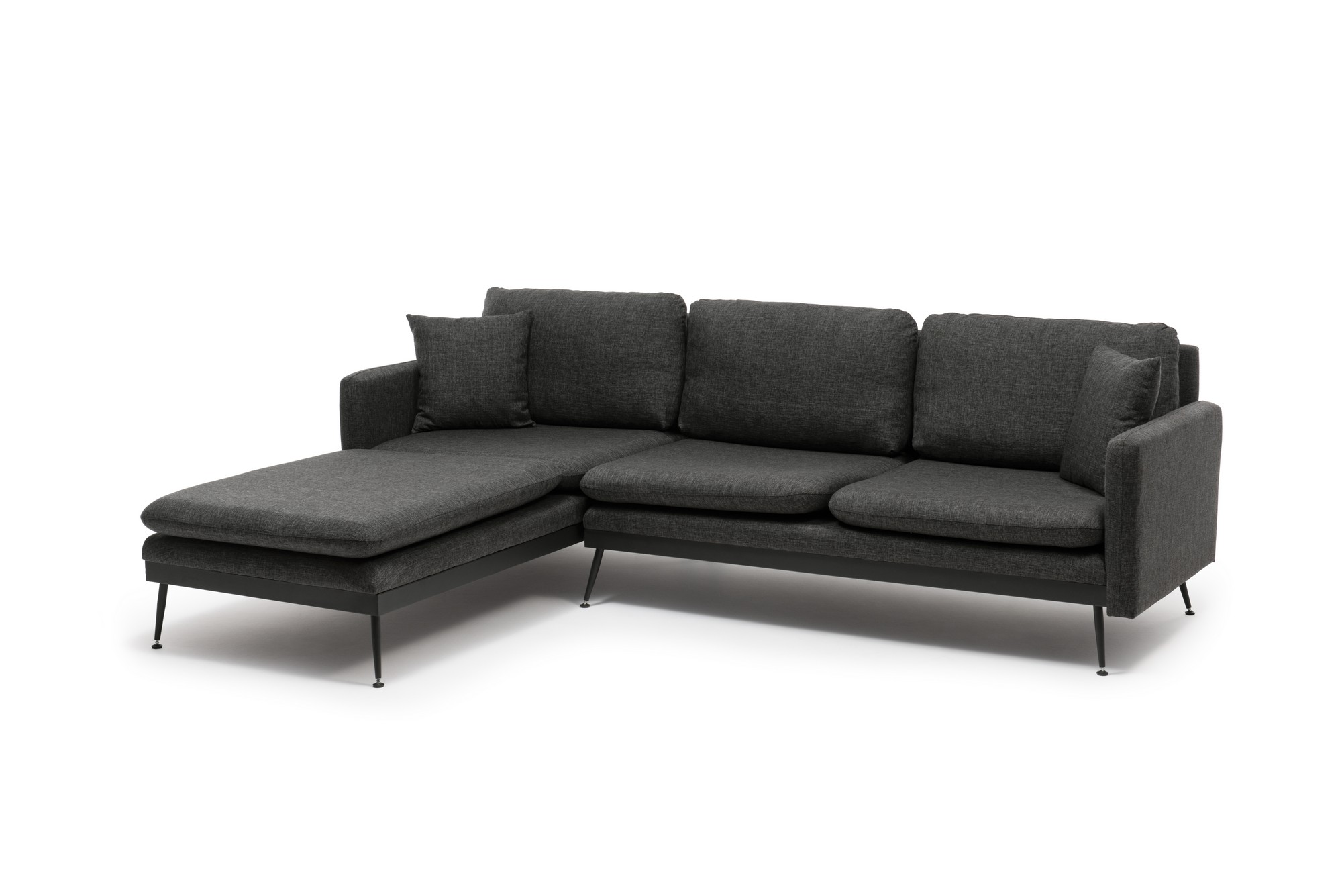 Reya Sectional Sofa Dark Grey