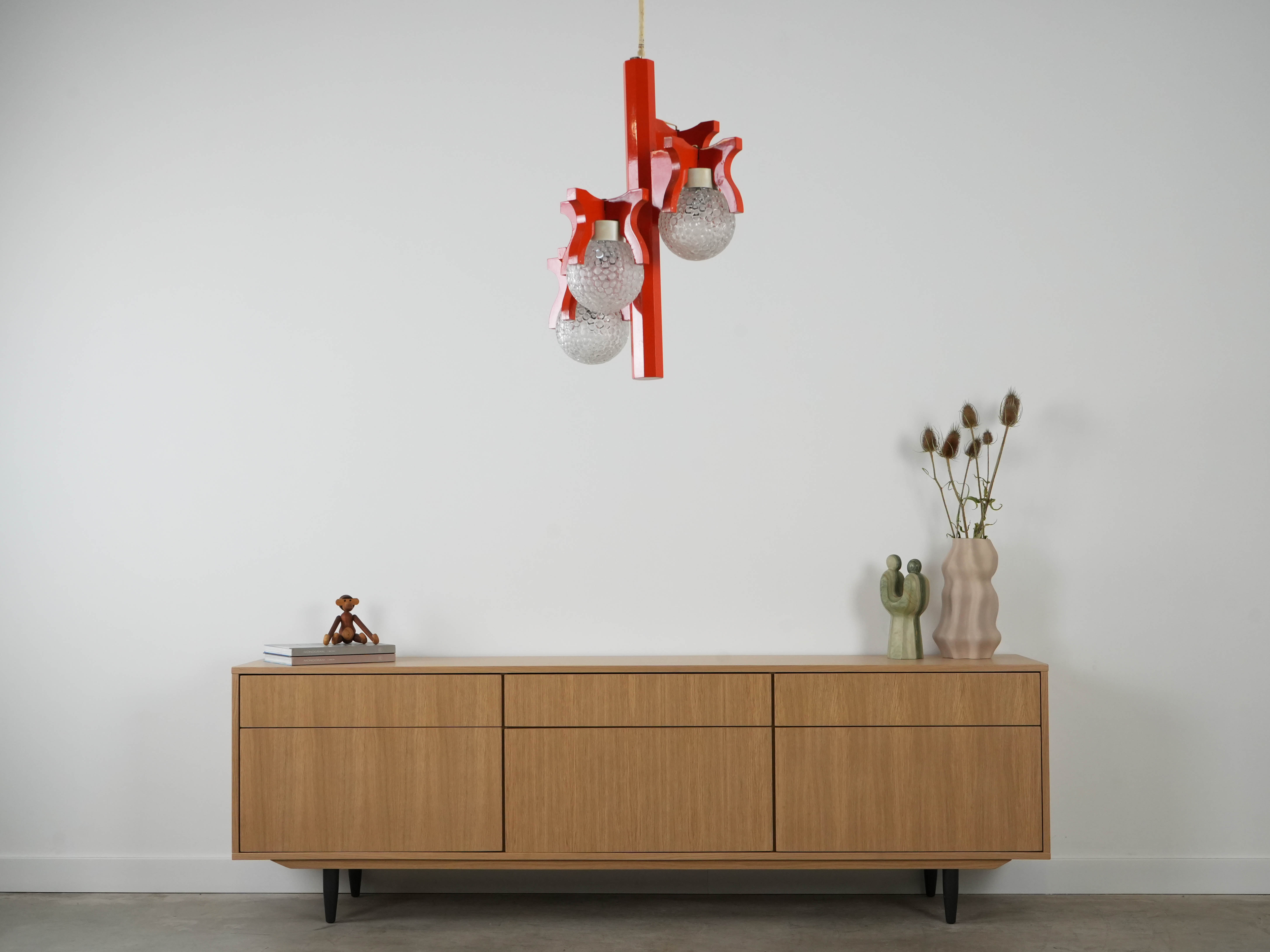 Space Age Pendant Lamp Orange 1970s