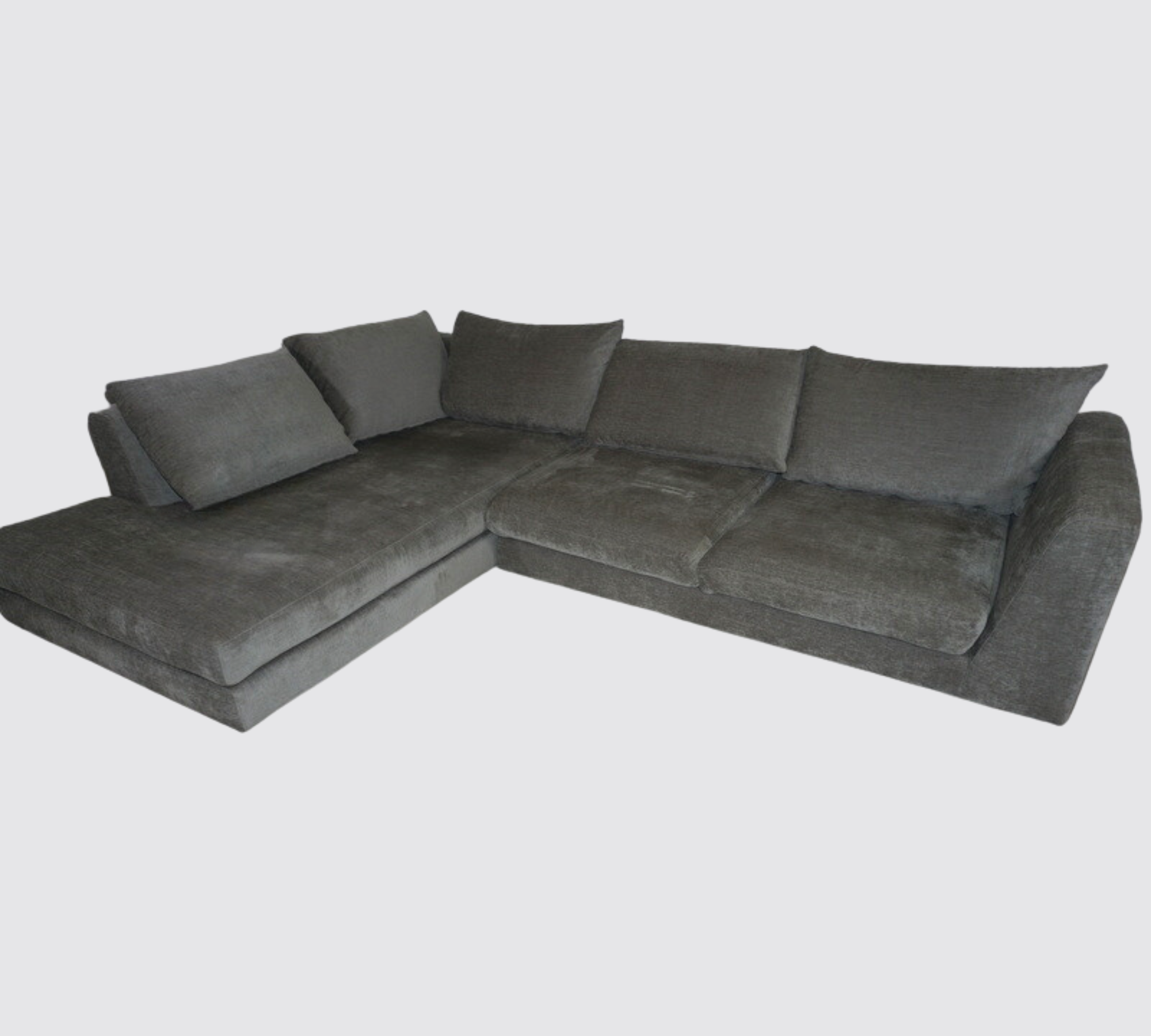 Noa Ecksofa Récamiere Links Planet Grey Green