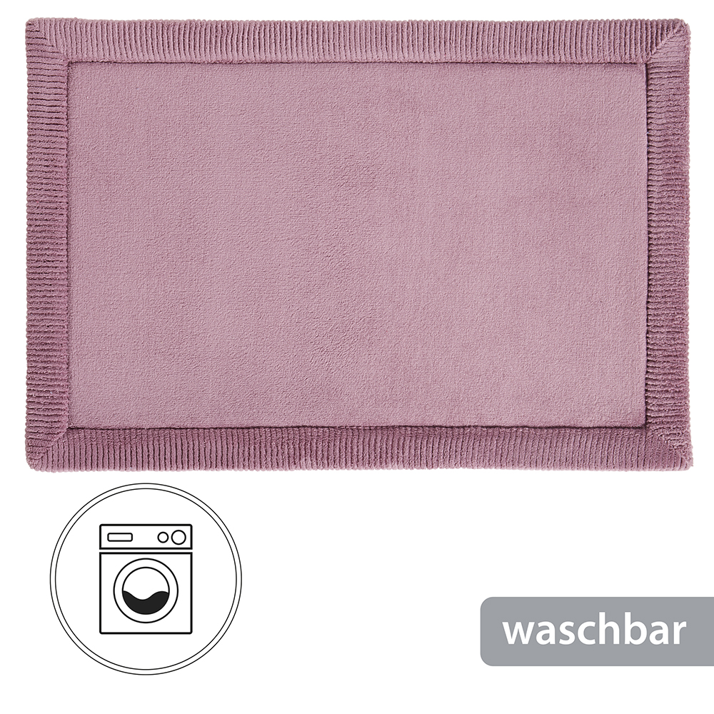 Rutschfeste Microfaser Badematte mit Memory Foam Orchidee