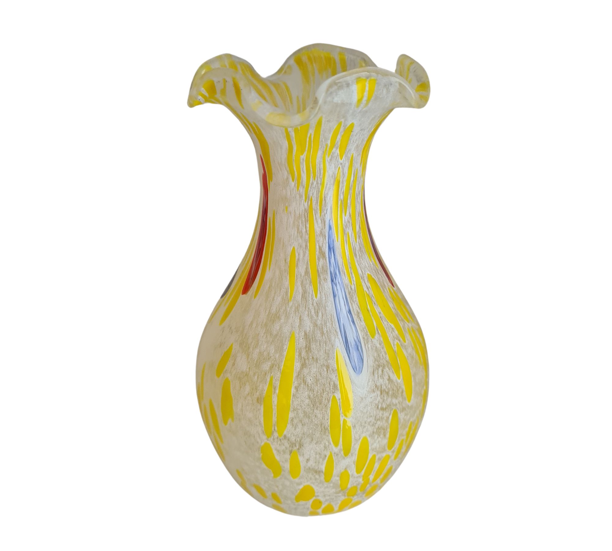Blumenvase Klein Muranoglas Gelb