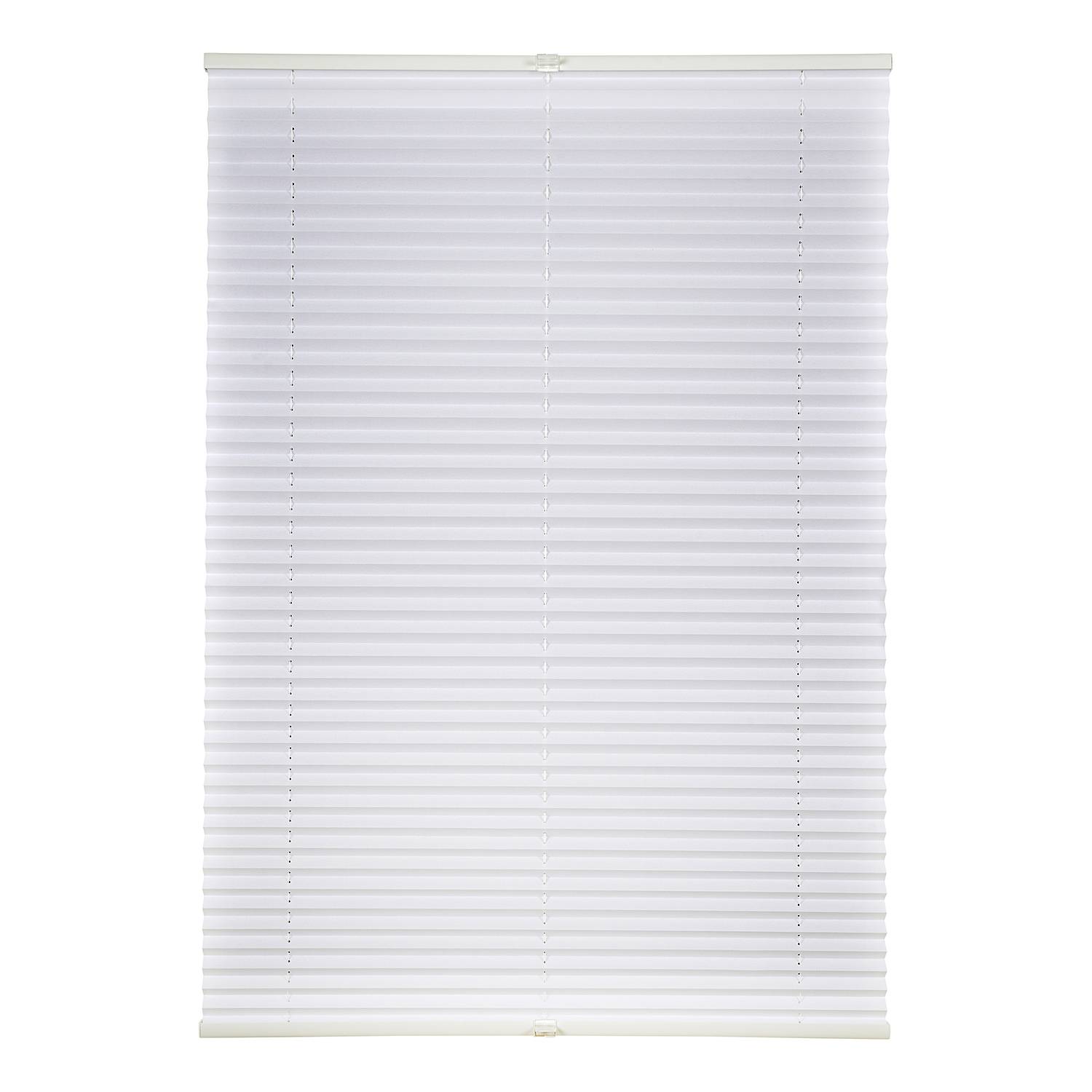 Plissee Klemmfix free Polyester / Aluminium Weiß 65 x 130 cm