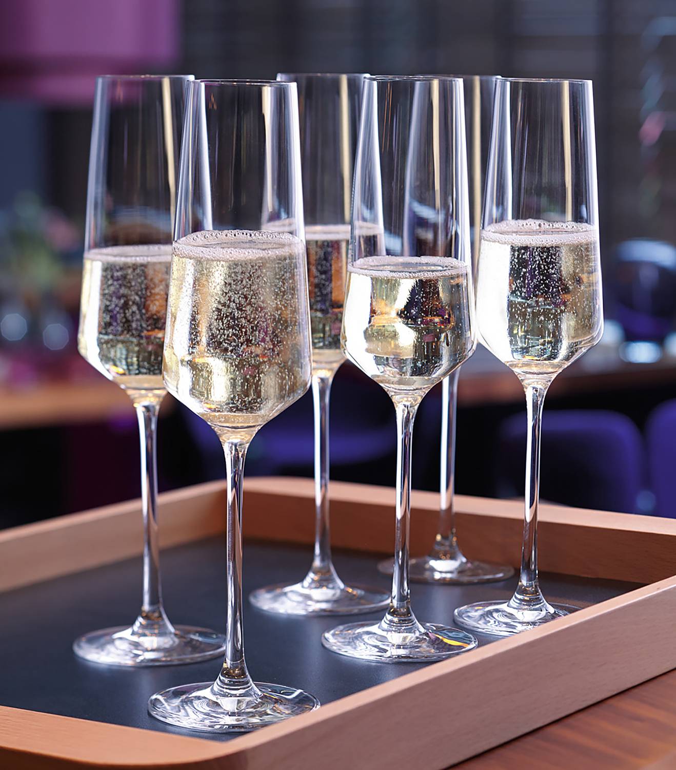 6x Puccini Sektglas Transparent 280 ml