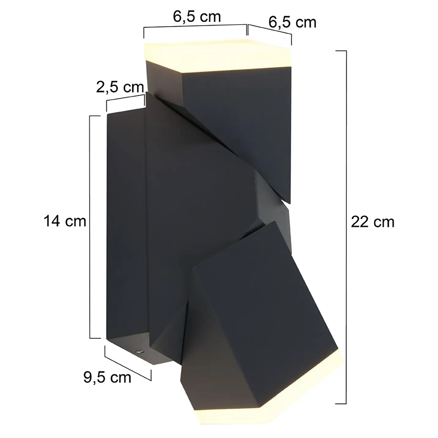 LED-Wandleuchte Outdoor Collection VII 2-Flammig Schwarz
