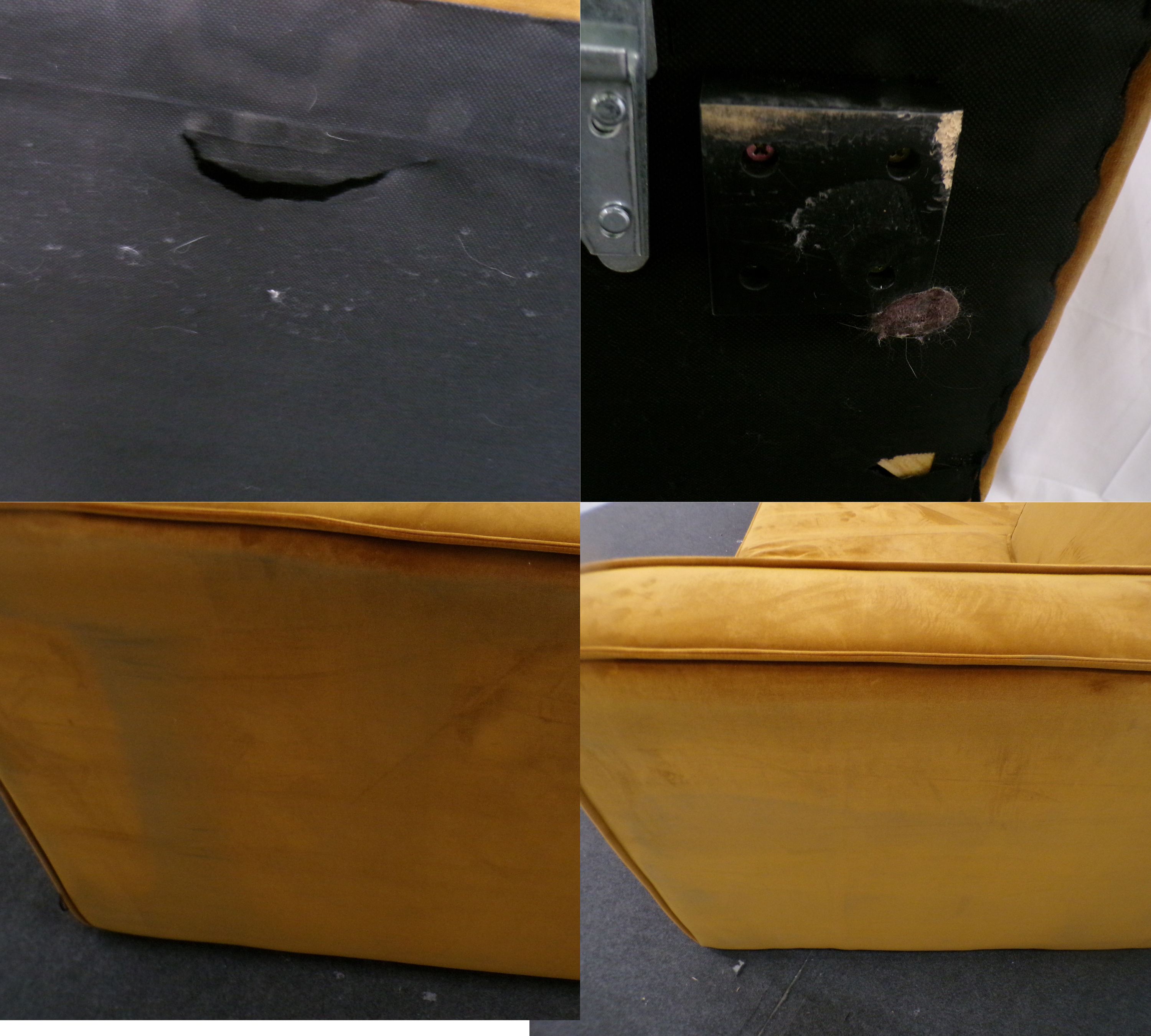 Dane 1-Seater Recamiere Left Velour Matte Amber