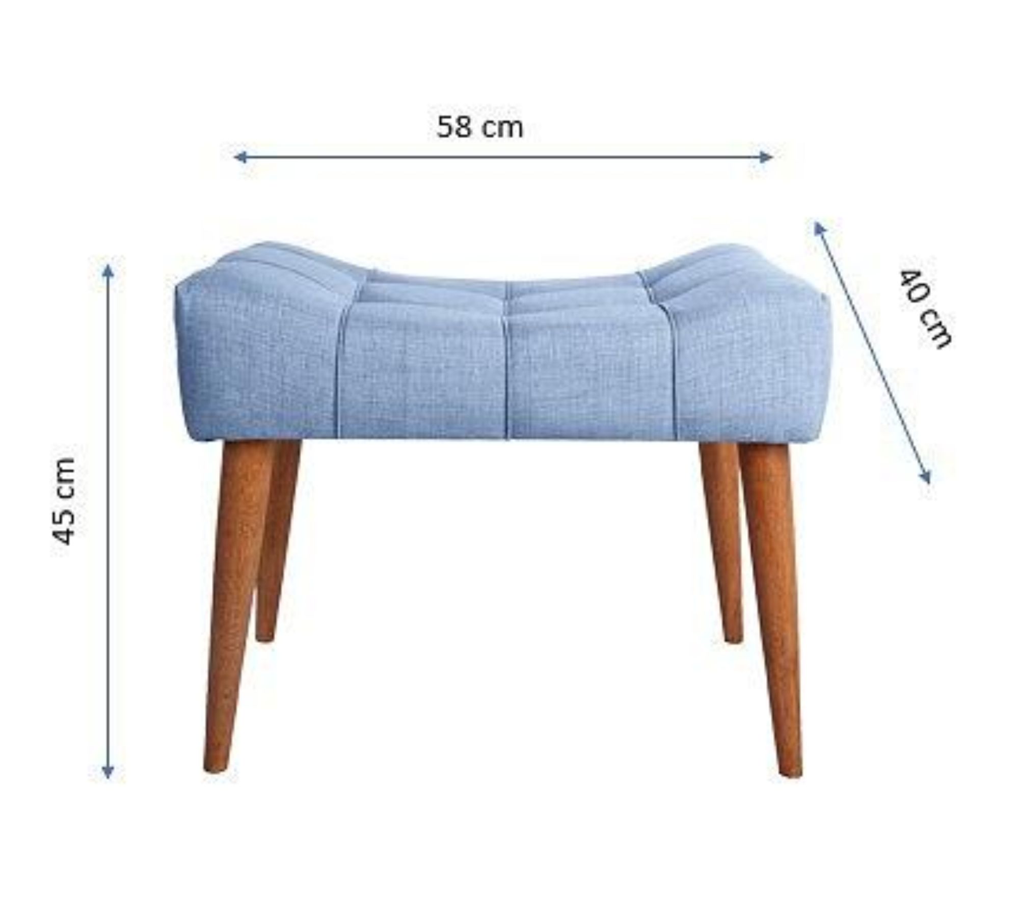 New Cool Pouf Indigo Blau