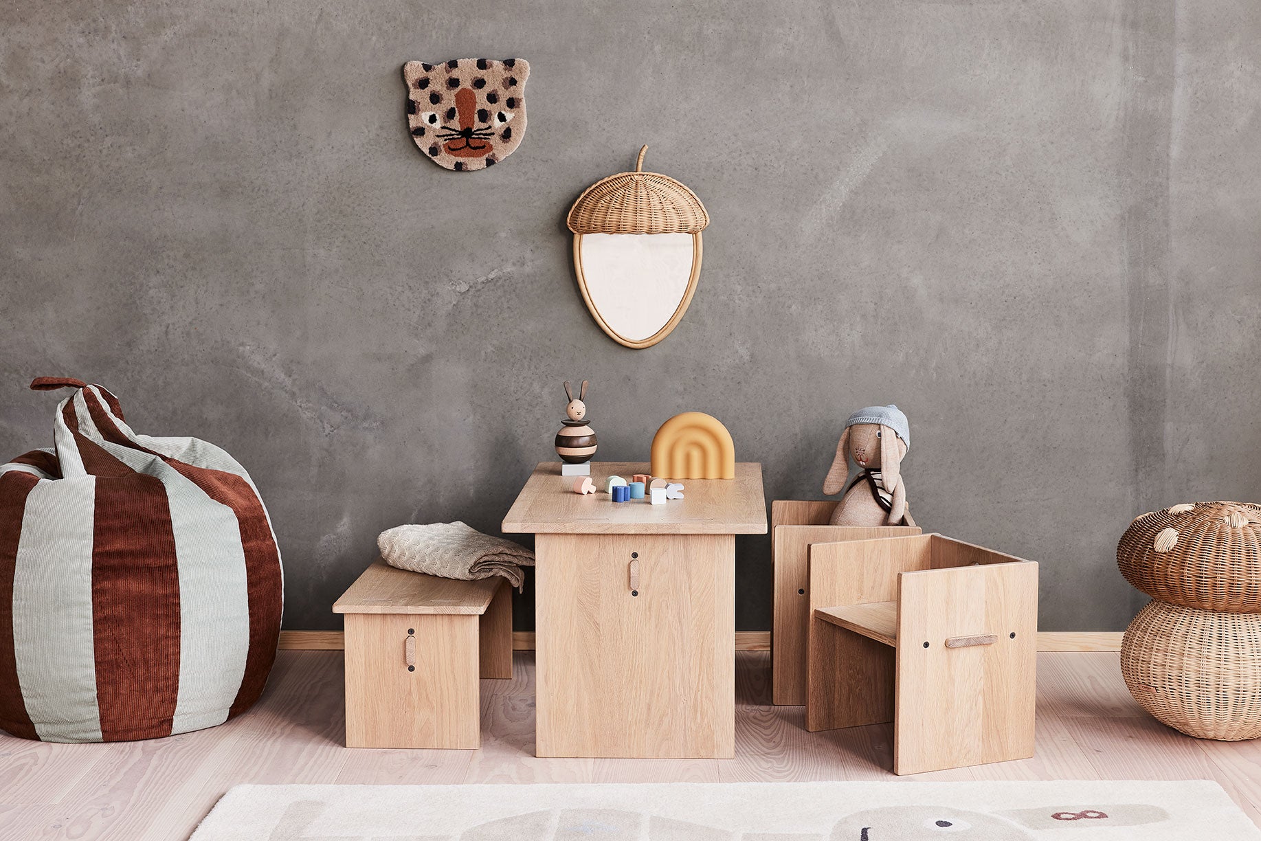 Regenbogen Nachtlampe Silikon Beige