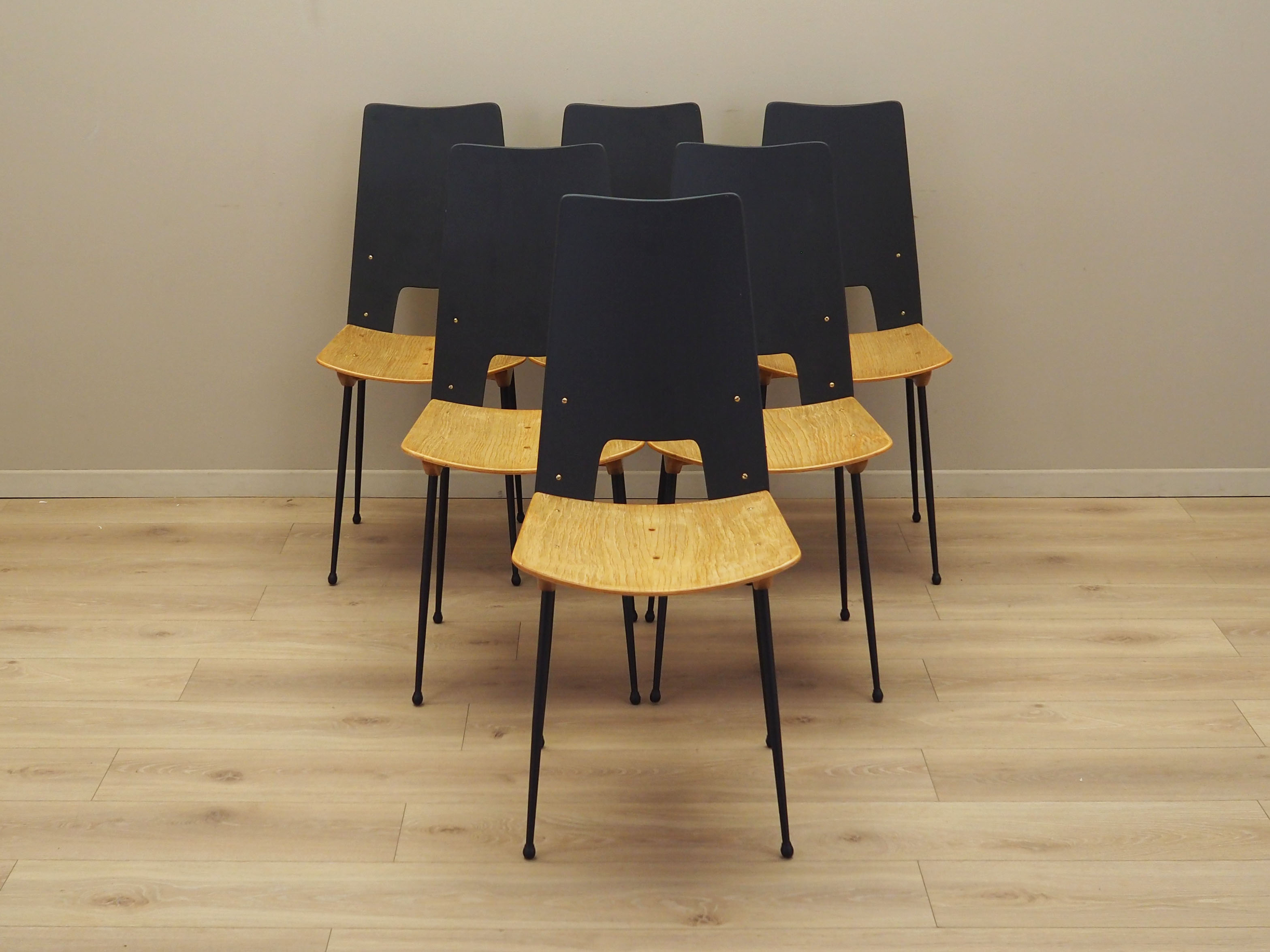 6x Carlo Ratti Dining Chair Green 1950s