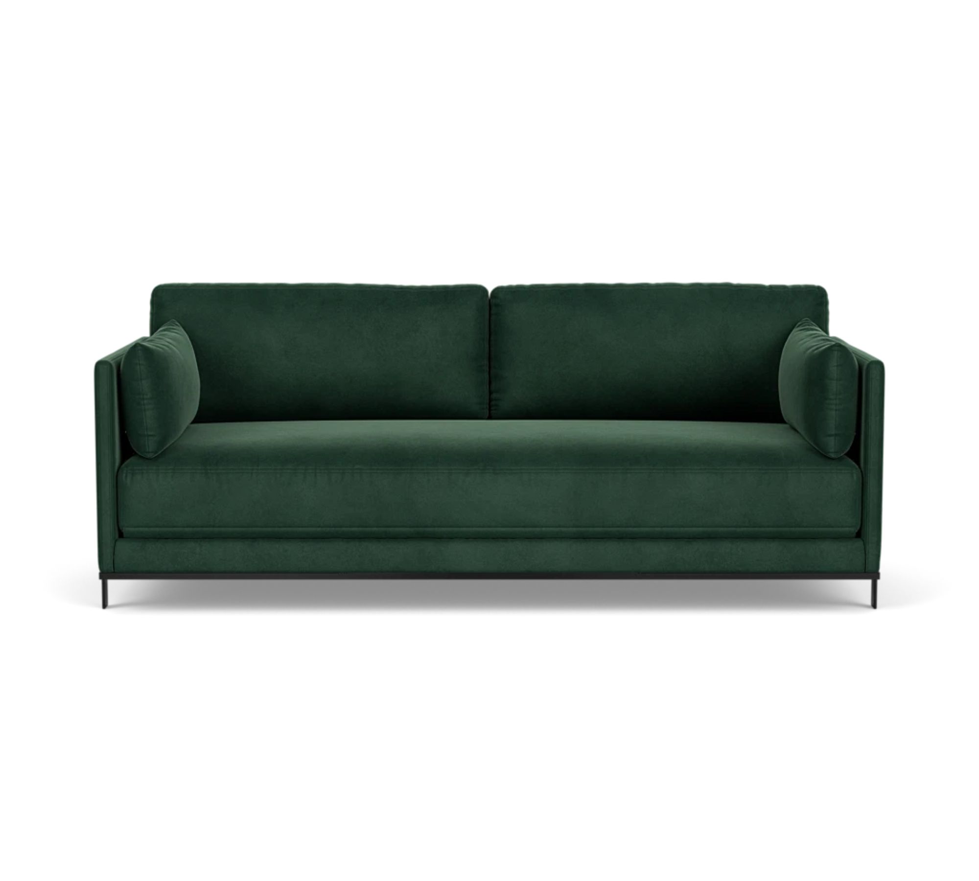 Chill by SLS Schlafsofa 3-Sitzer Velour Lux Dark Green