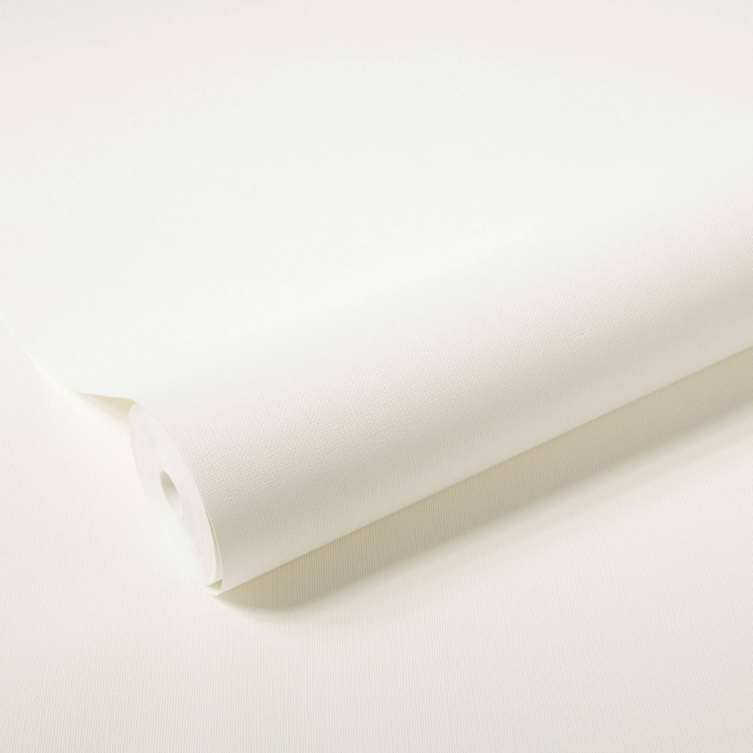 Vliestapete Leinen II Vlies Weiß